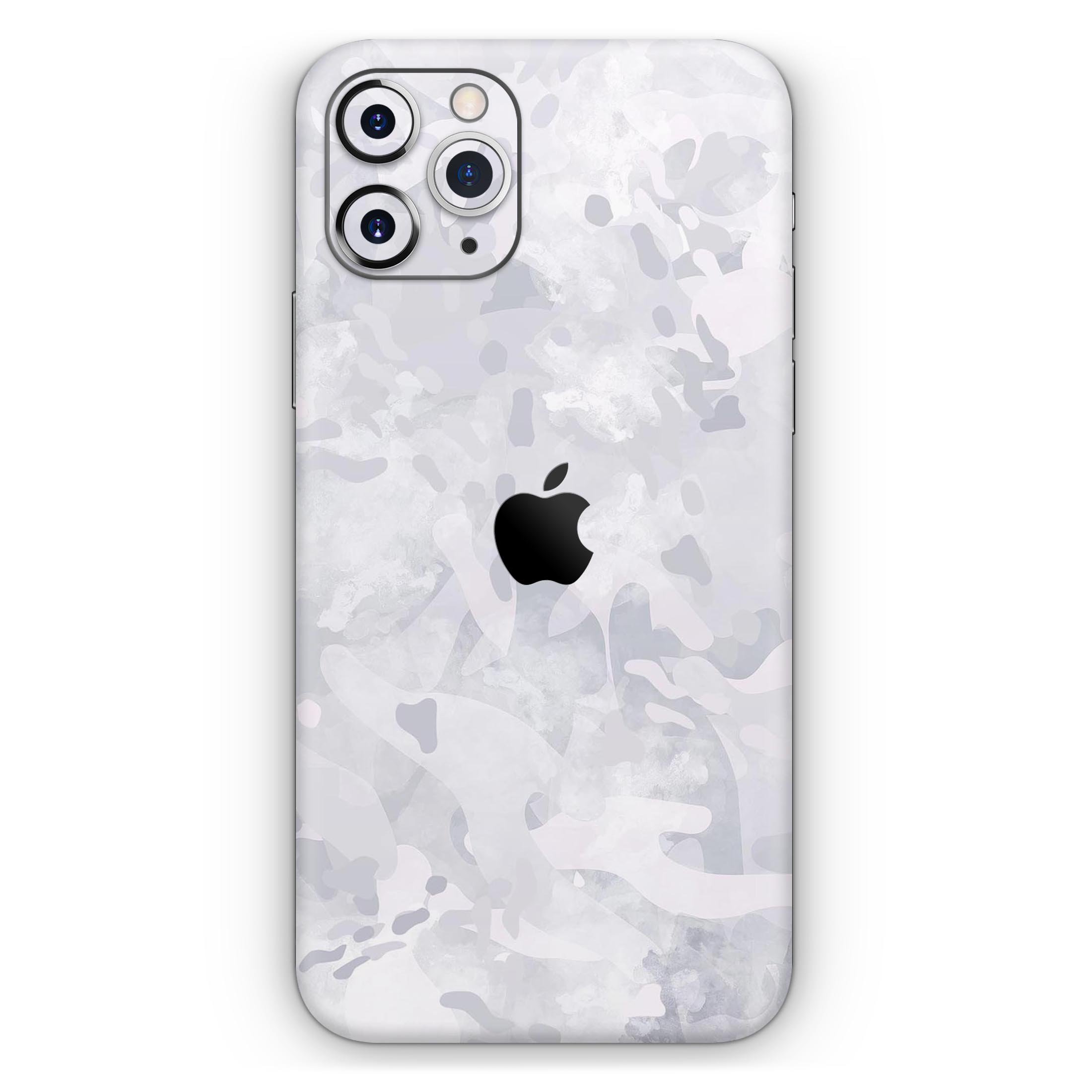 Desert Winter Camouflage V3 Skin-Kit for Apple iPhone, showcasing a stylish camouflage design on a sleek device.