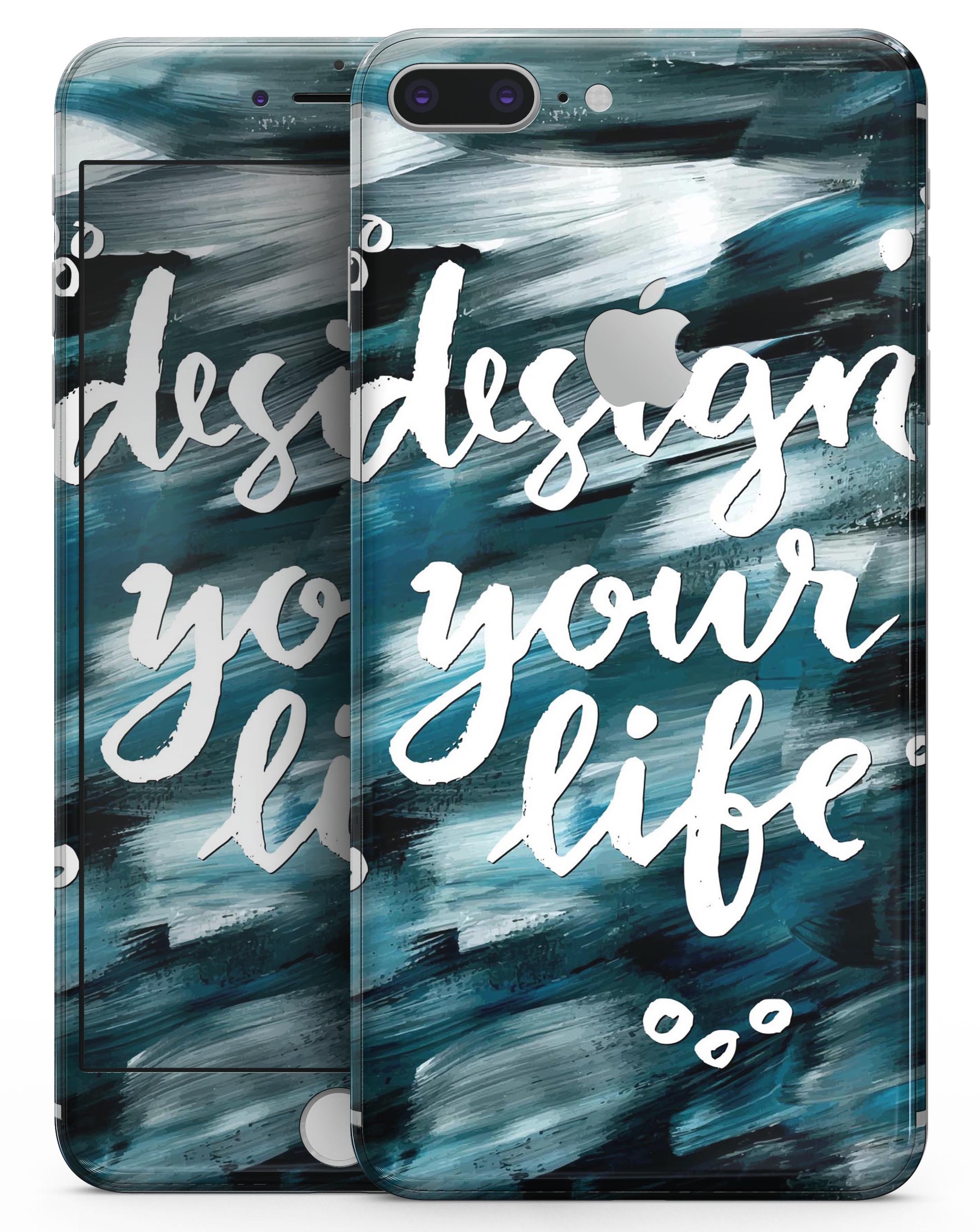 Design your Life Skin-kit for iPhone 8 and 8 Plus, showcasing vibrant designs and premium vinyl material.