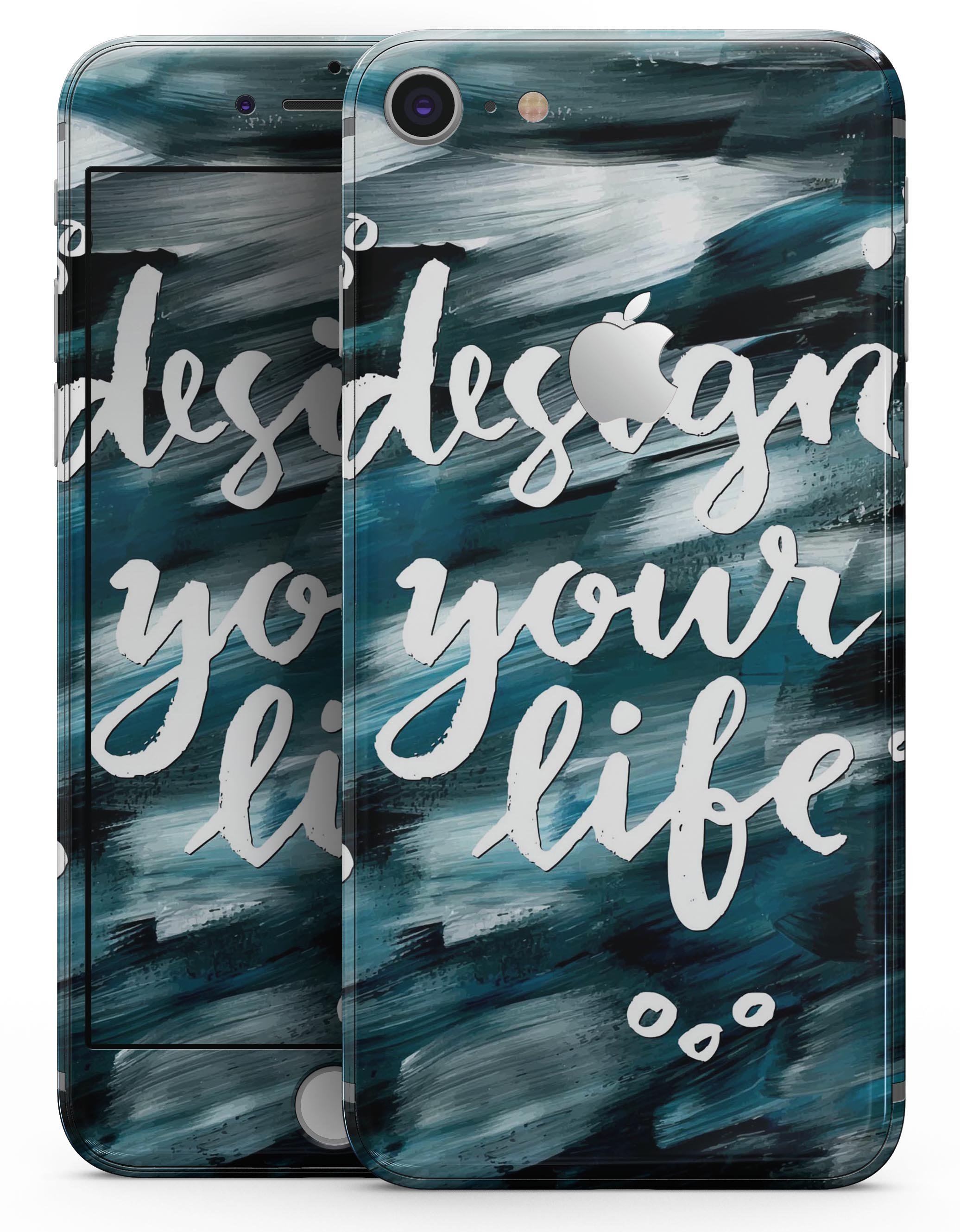 Design your Life Skin-kit for iPhone 8 and 8 Plus, showcasing vibrant designs and premium vinyl material.