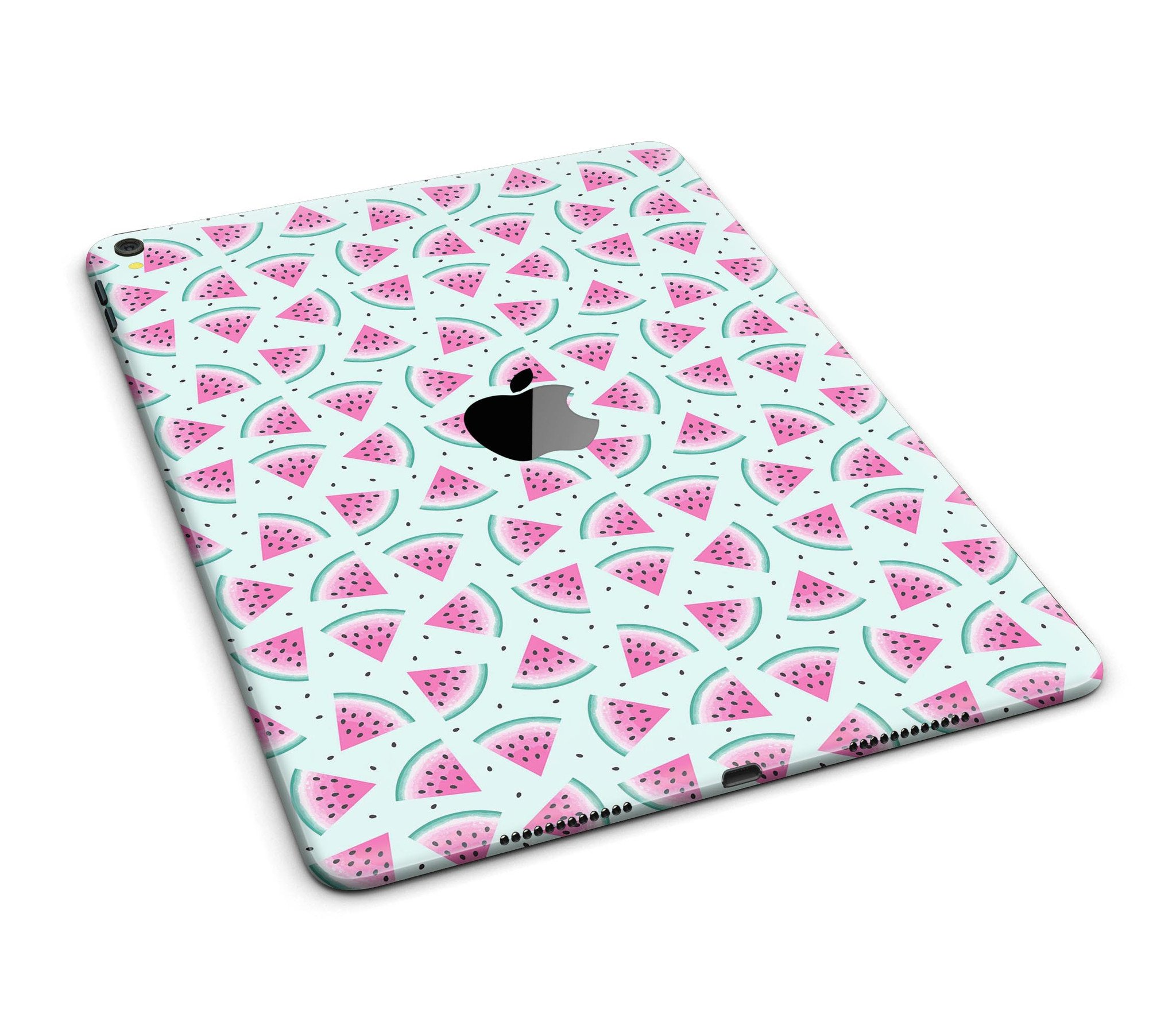 Digital Paper Watermelon Cocktail skin for iPad Pro, showcasing vibrant colors and full body coverage.