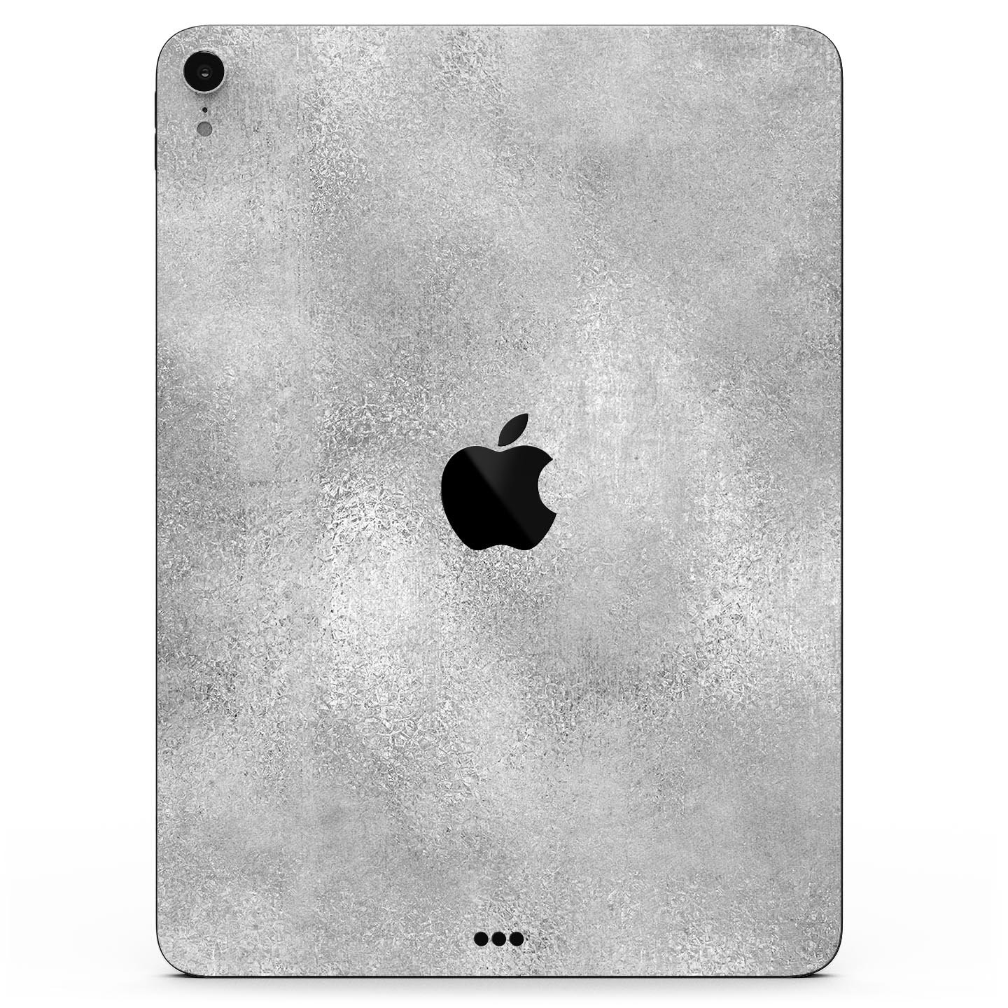 Distressed Silver Texture v11 skin decal for Apple device, showcasing a sleek design and premium finish.