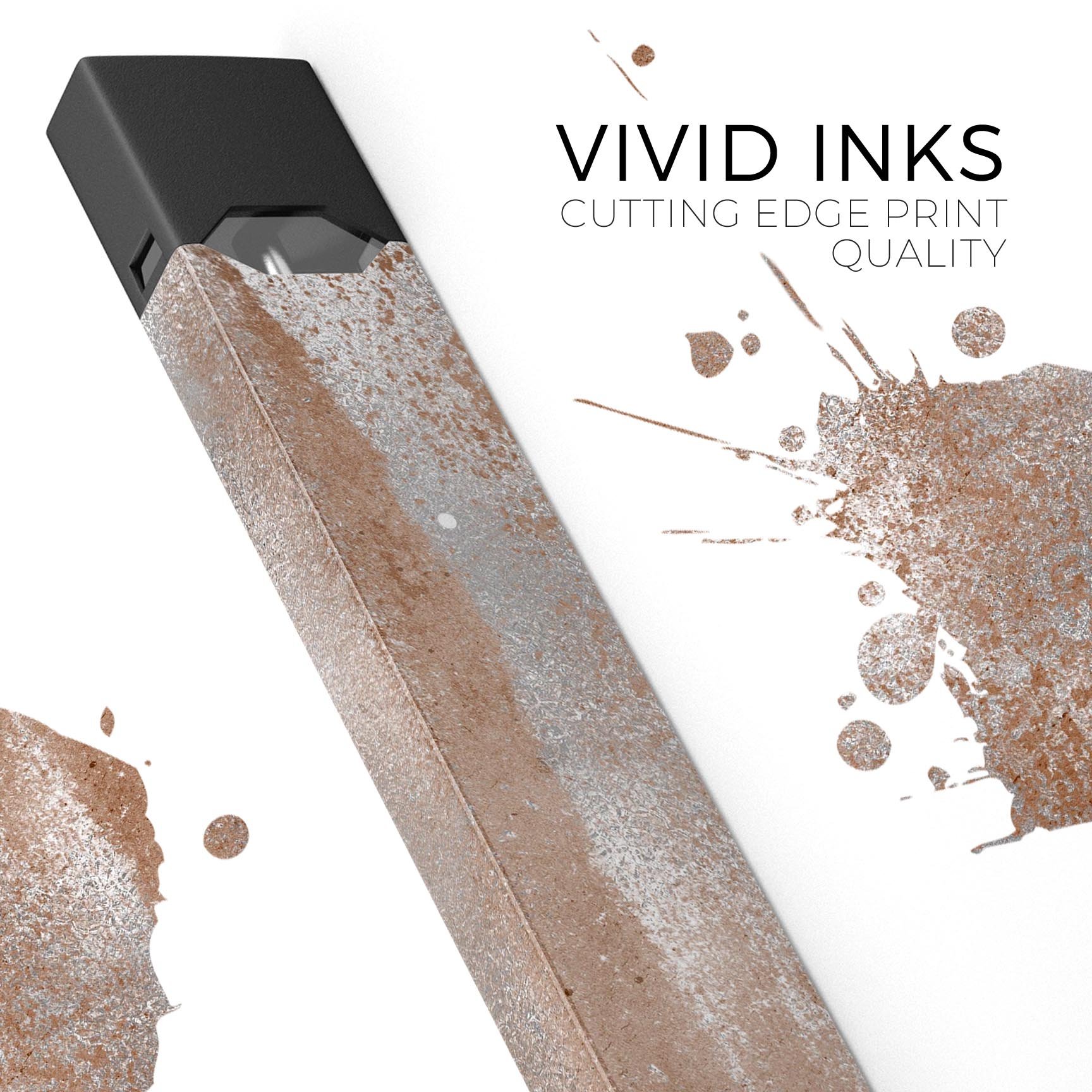 Distressed Silver Texture skin-wrap for JUUL device, showcasing a stylish design and premium quality finish.