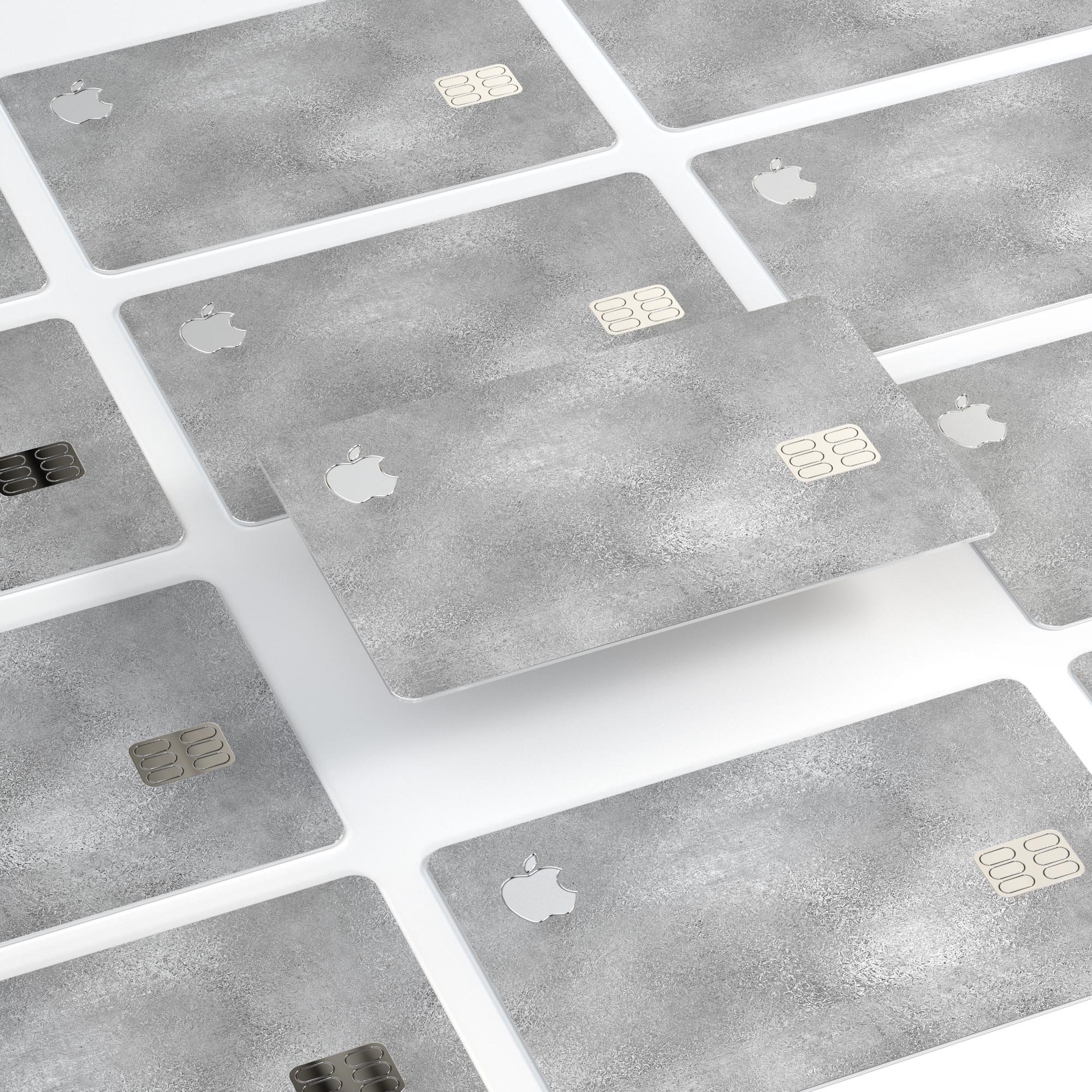 Distressed Silver Texture v11 decal skin for Apple Card, showcasing premium vinyl finish and bubble-free installation.