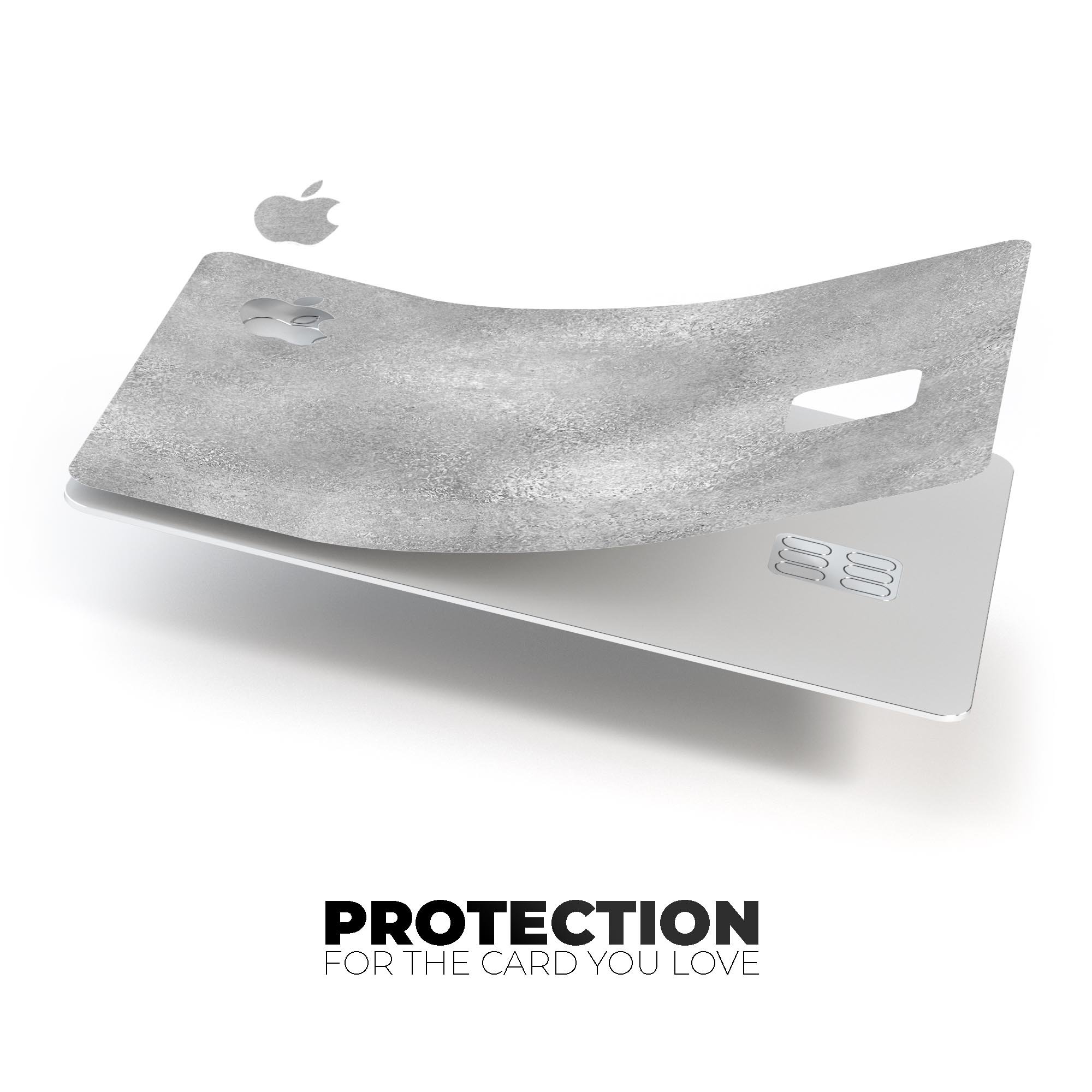 Distressed Silver Texture v11 decal skin for Apple Card, showcasing premium vinyl finish and bubble-free installation.