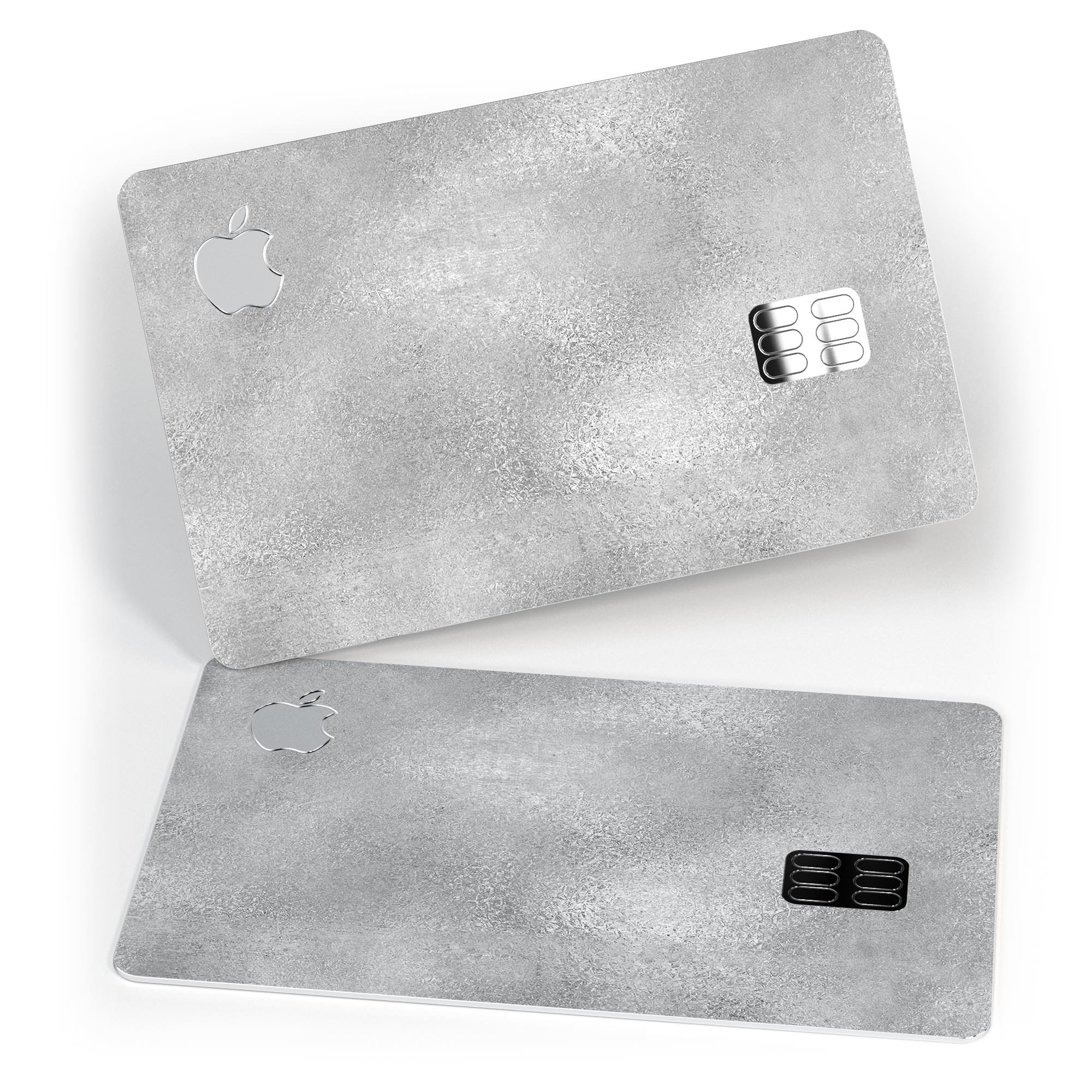 Distressed Silver Texture v11 decal skin for Apple Card, showcasing premium vinyl finish and bubble-free installation.