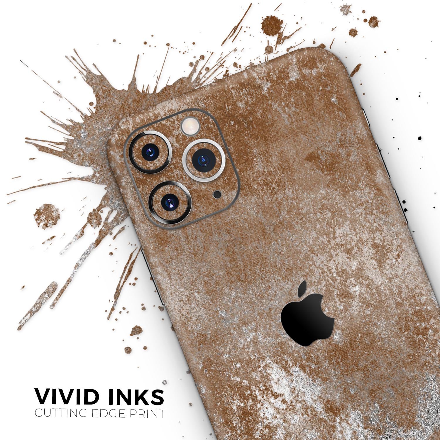 Distressed Silver Texture skin for Apple iPhone, showcasing a sleek design and premium vinyl material.