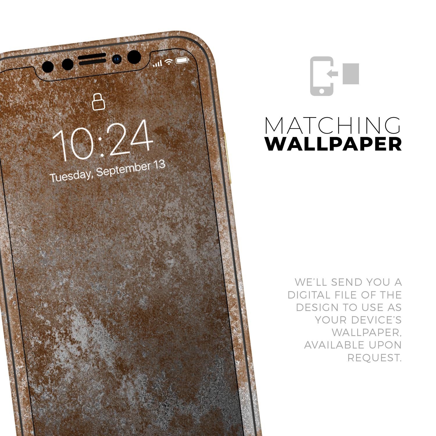 Distressed Silver Texture skin for Apple iPhone, showcasing a sleek design and premium vinyl material.