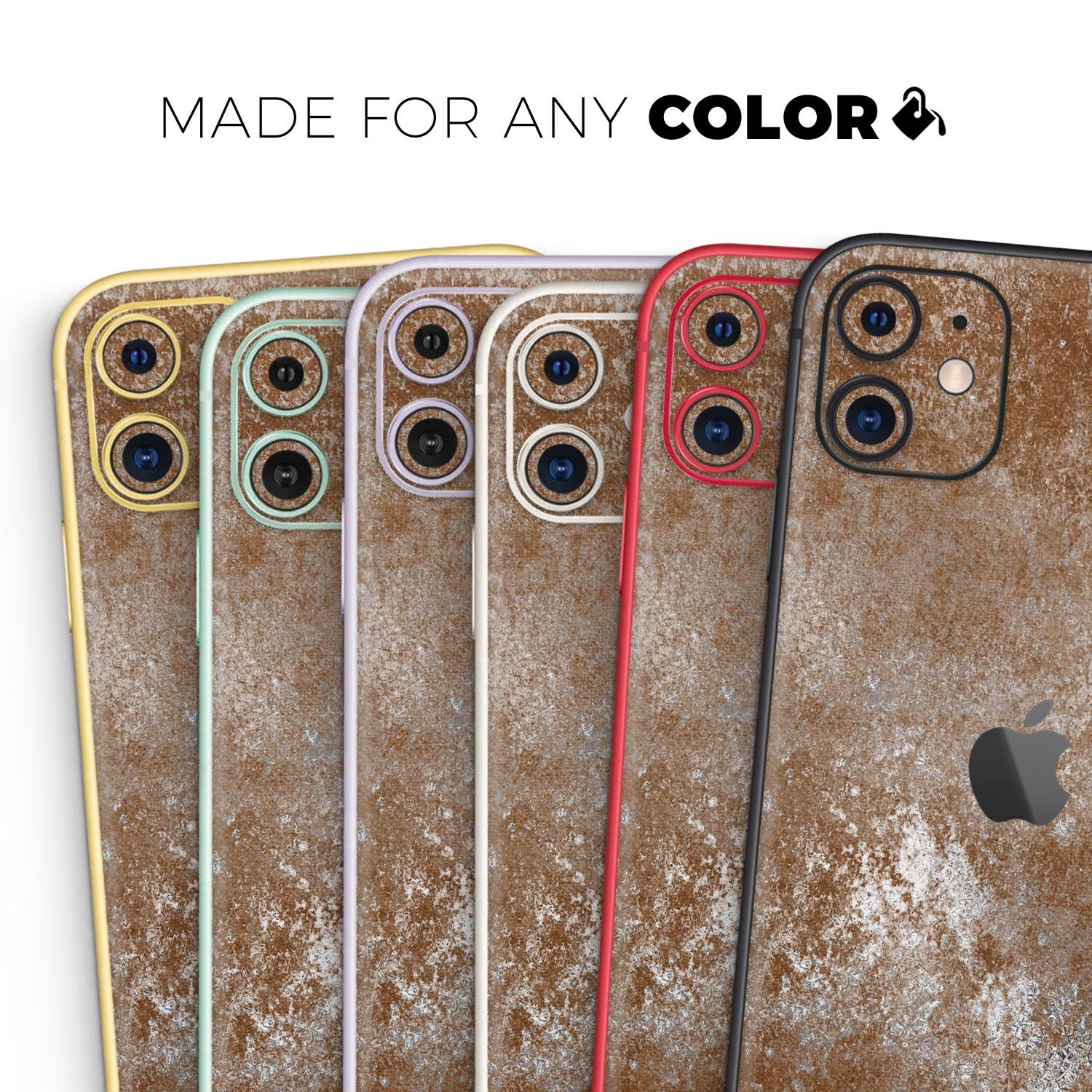 Distressed Silver Texture skin for Apple iPhone, showcasing a sleek design and premium vinyl material.