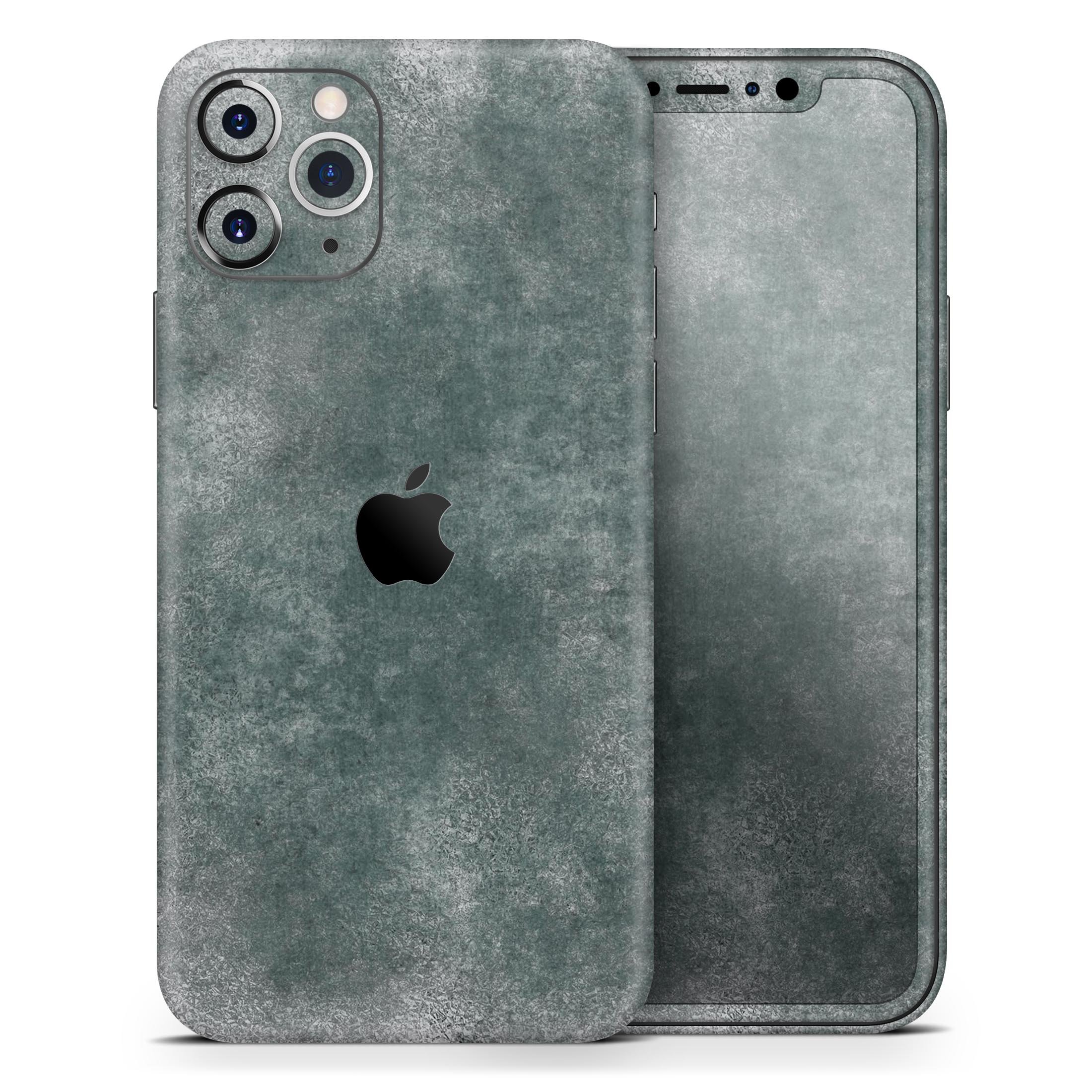 Distressed Silver Texture skin for Apple iPhone 11, showcasing a sleek design and premium finish.