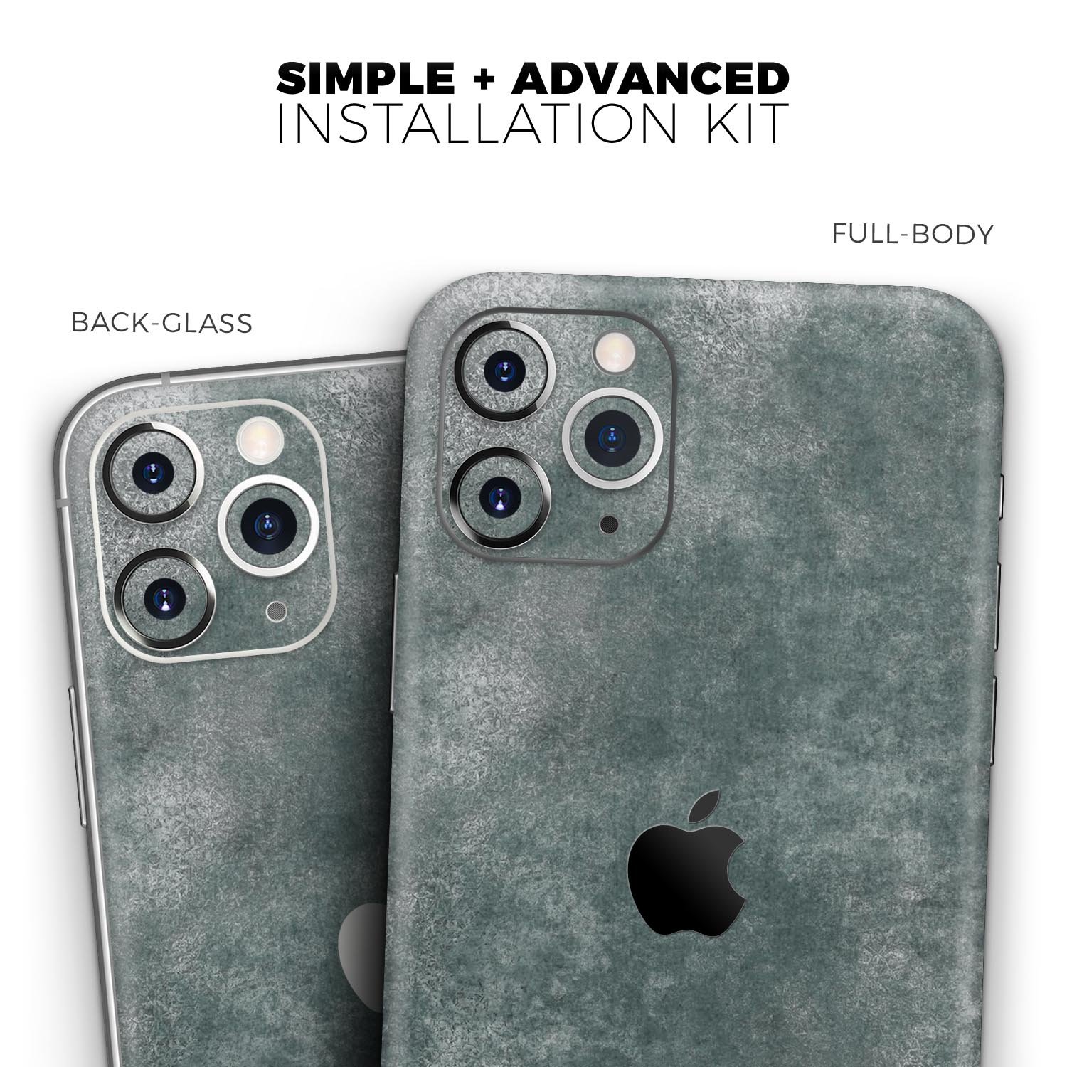 Distressed Silver Texture skin for Apple iPhone 11, showcasing a sleek design and premium finish.