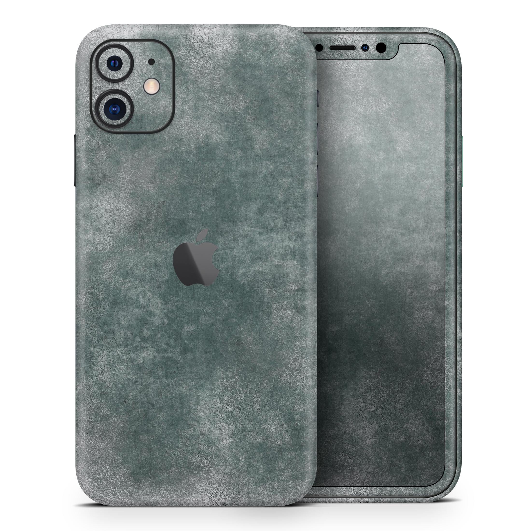 Distressed Silver Texture skin for Apple iPhone 11, showcasing a sleek design and premium finish.