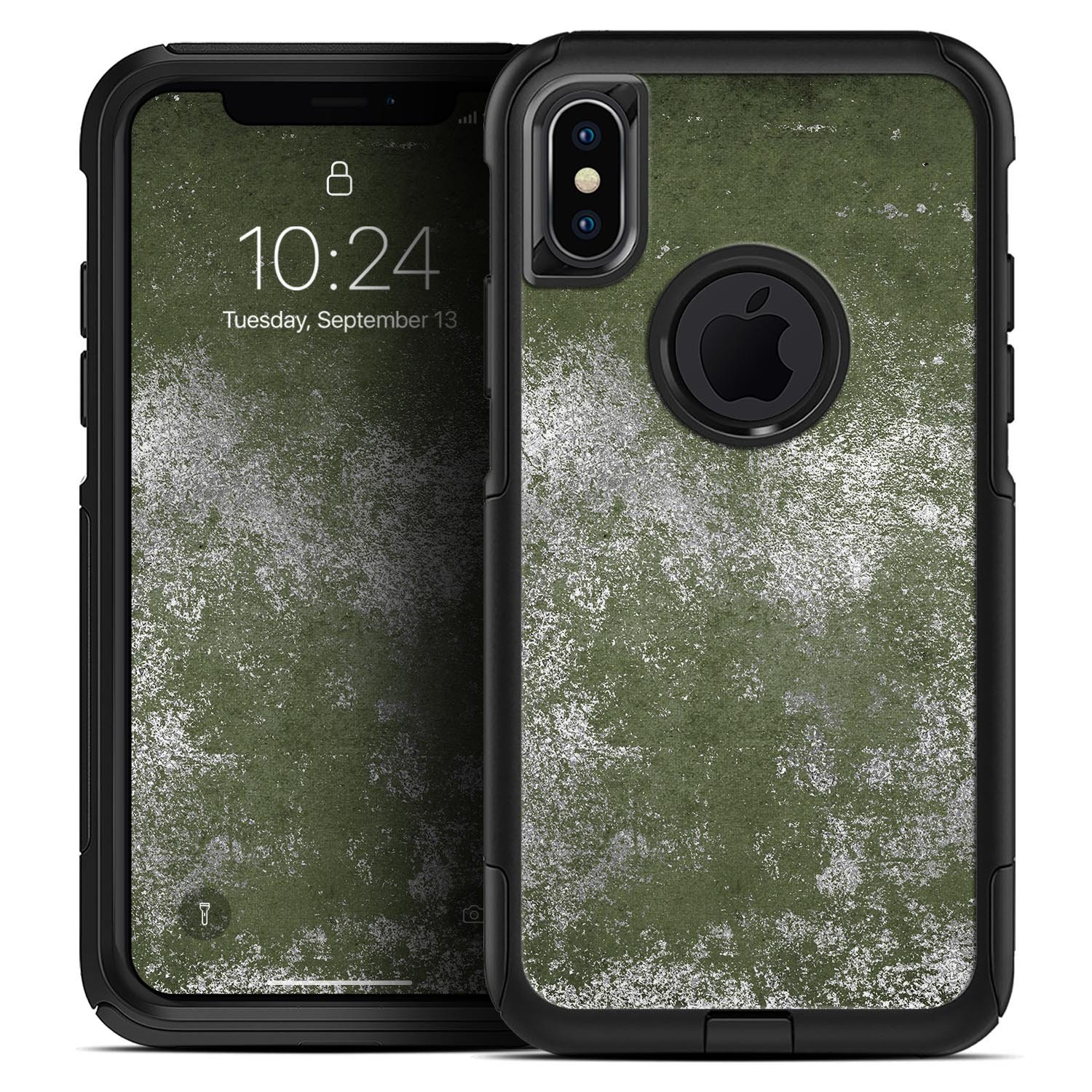 Distressed Silver Texture Skin Kit for iPhone OtterBox Cases, showcasing a sleek design and premium quality materials.