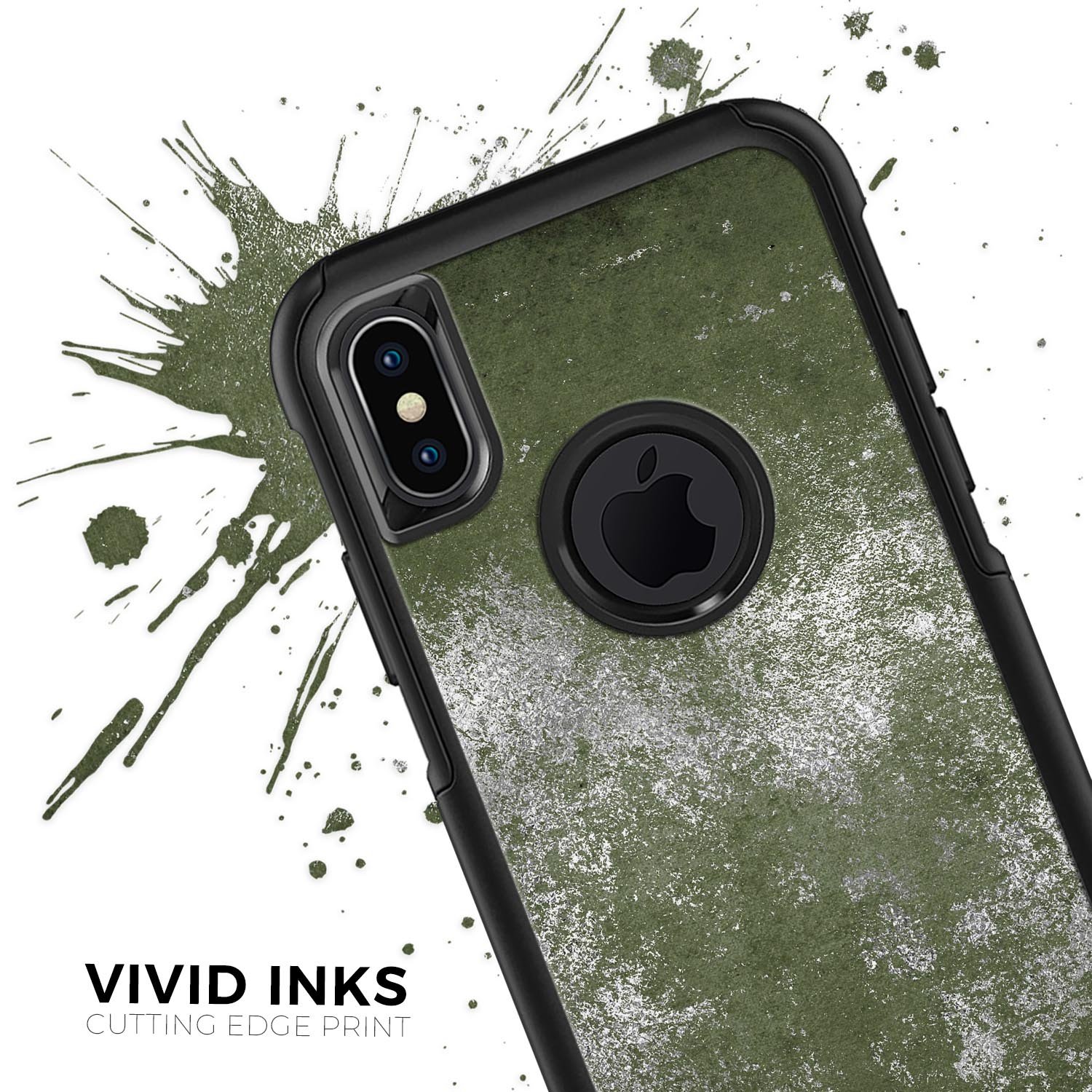 Distressed Silver Texture Skin Kit for iPhone OtterBox Cases, showcasing a sleek design and premium quality materials.