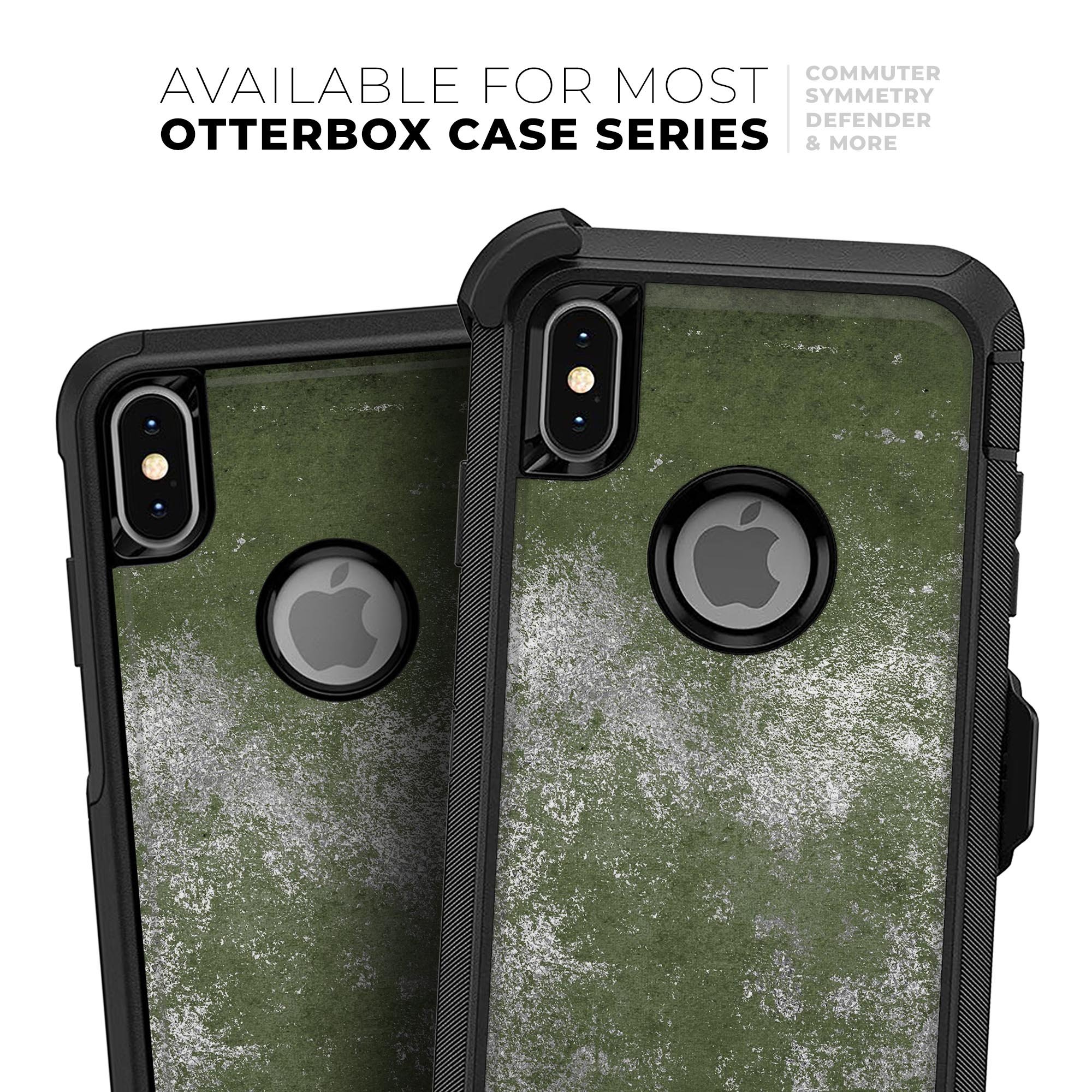 Distressed Silver Texture Skin Kit for iPhone OtterBox Cases, showcasing a sleek design and premium quality materials.