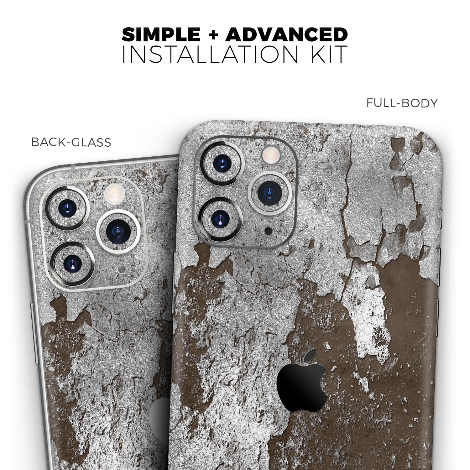 Distressed Silver Texture skin for Apple iPhone, showcasing a stylish design with a premium vinyl finish.