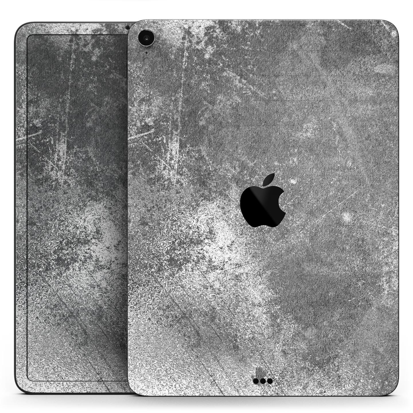 Distressed Silver Texture skin decal for Apple iPad, showcasing a sleek design and premium finish.