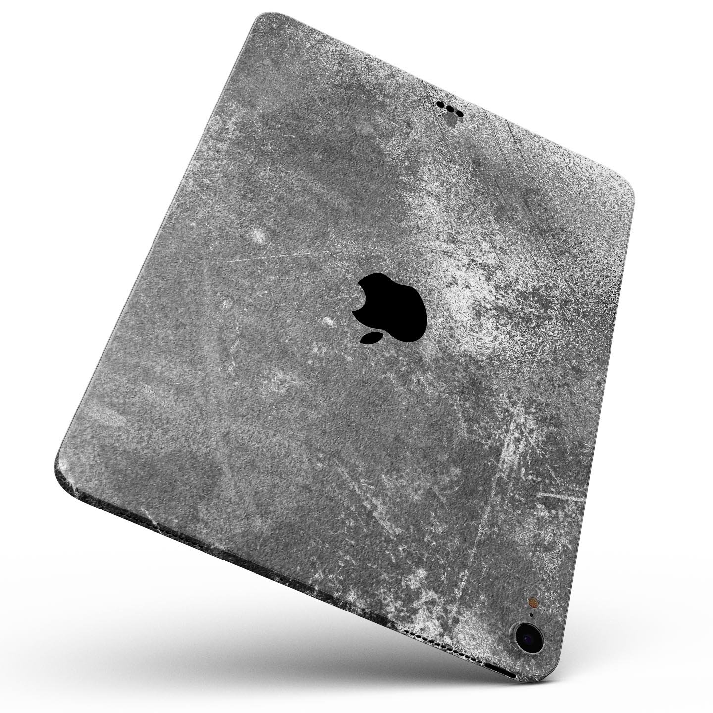 Distressed Silver Texture skin decal for Apple iPad, showcasing a sleek design and premium finish.