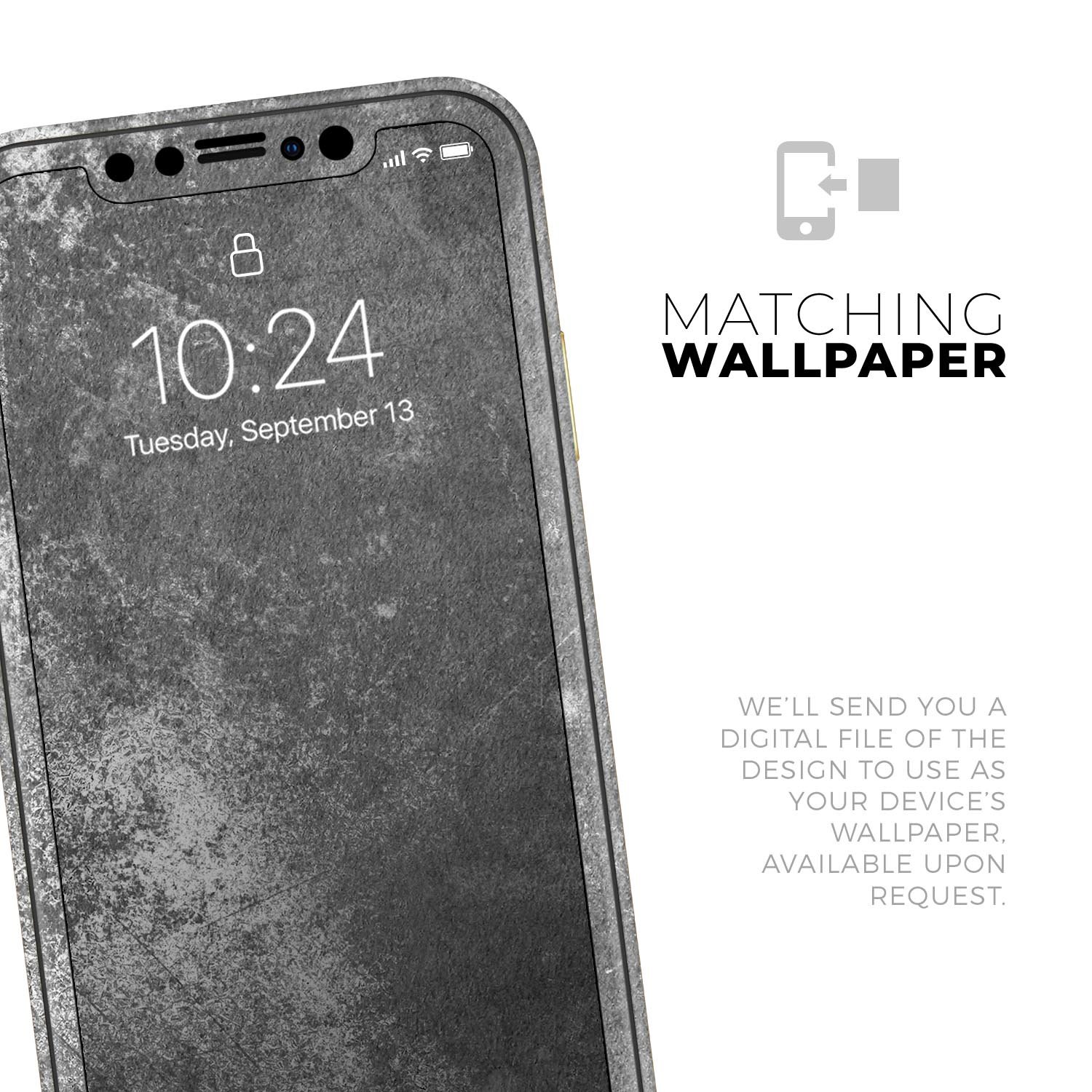 Distressed Silver Texture skin for Apple iPhone 11, showcasing a sleek design and premium vinyl material.