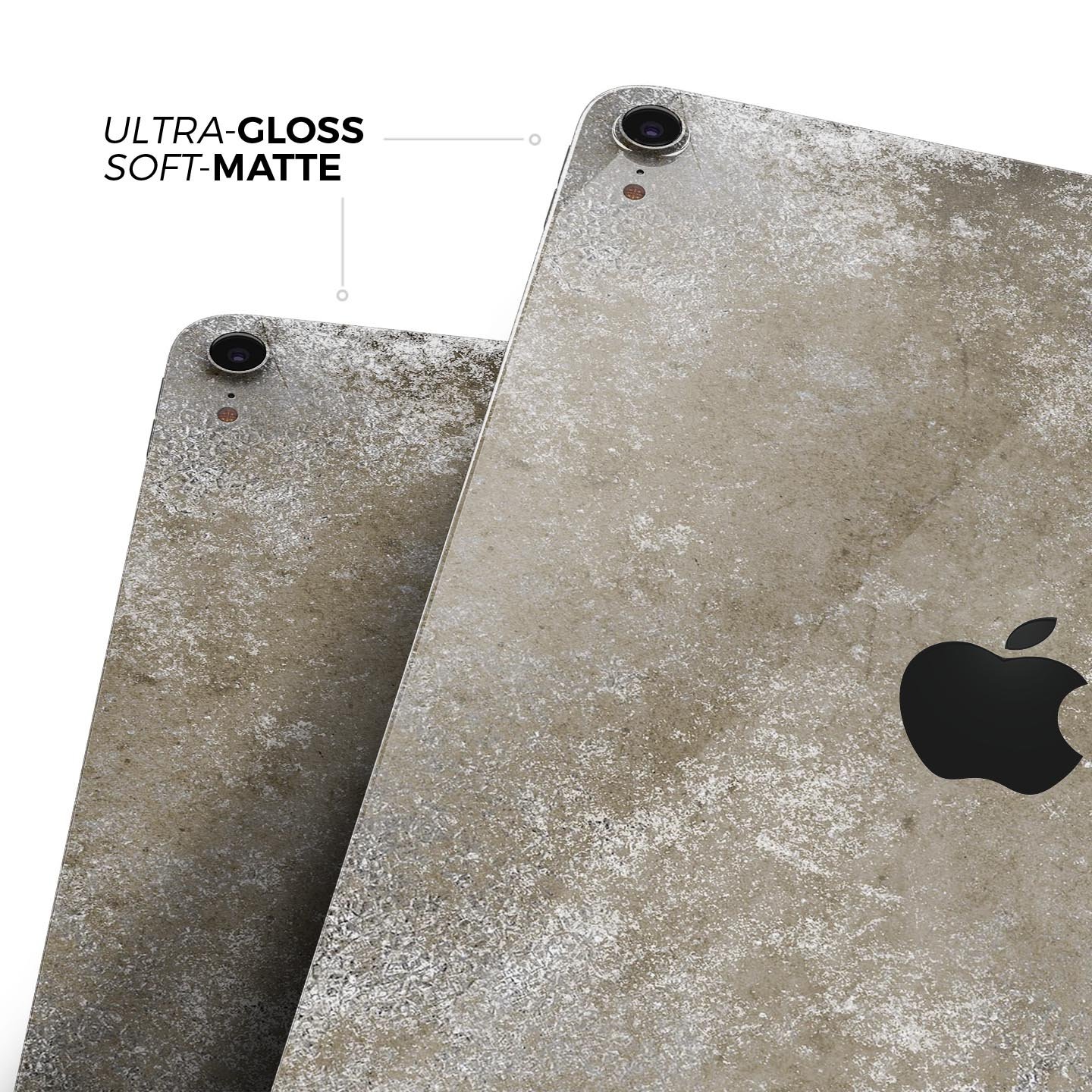 Distressed Silver Texture skin decal for Apple iPad, showcasing a sleek design with a textured finish for enhanced grip and style.