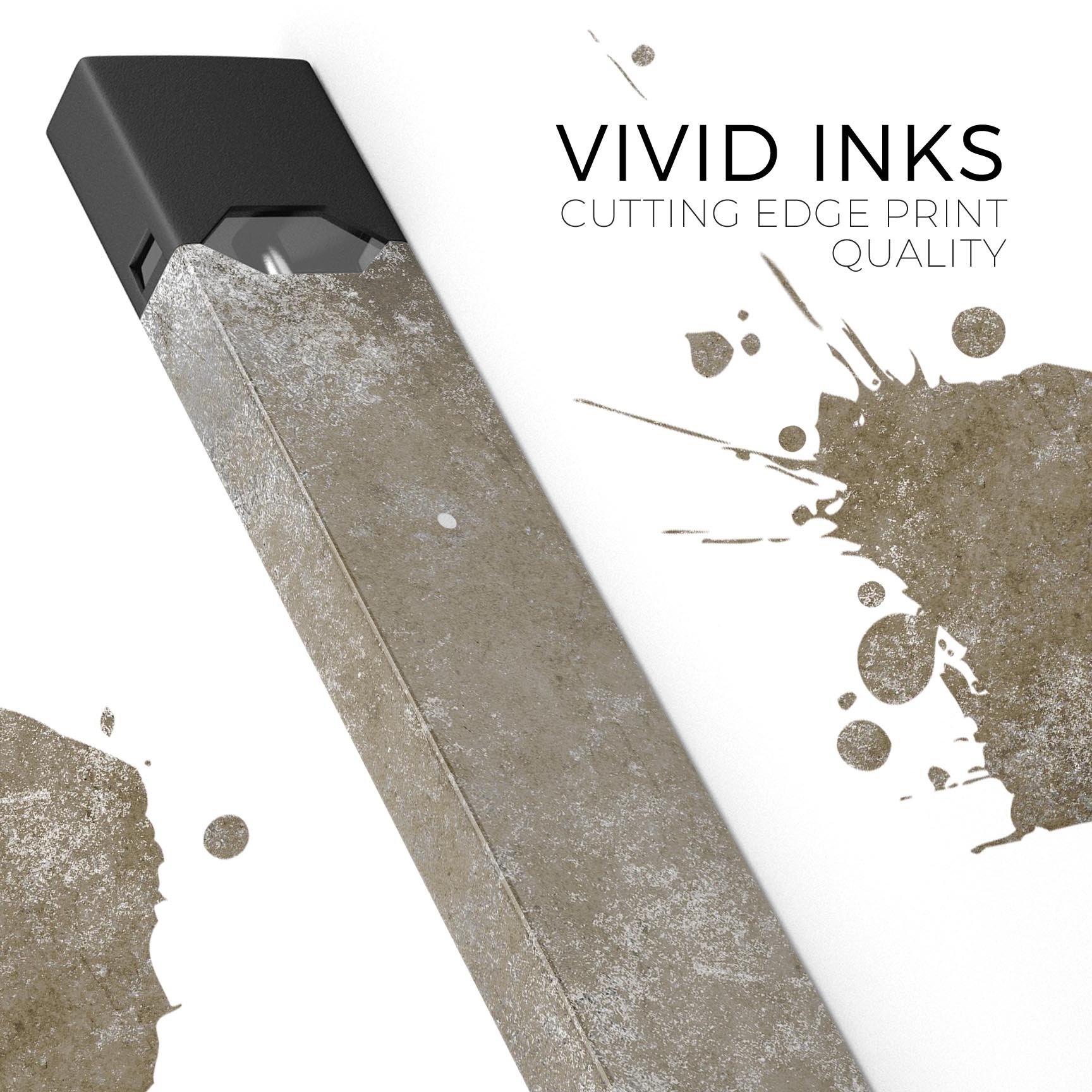 Distressed Silver Texture skin-wrap for JUUL vaping device, showcasing a stylish and protective design.