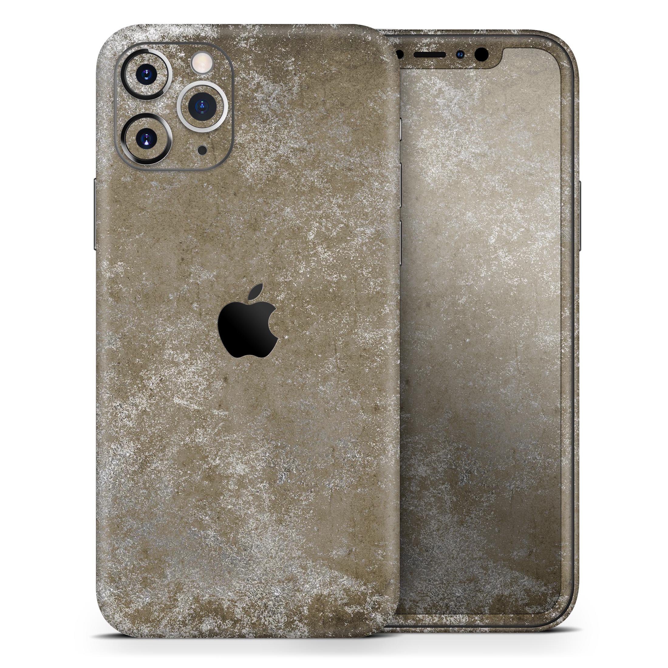 Distressed Silver Texture Skin-Kit for Apple iPhone, showcasing a sleek design and premium finish.