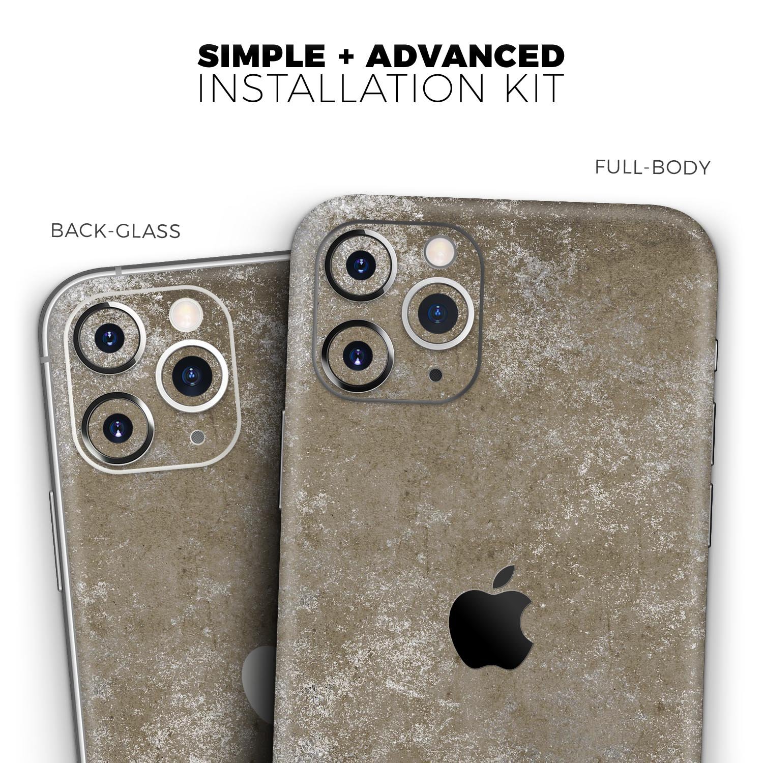 Distressed Silver Texture Skin-Kit for Apple iPhone, showcasing a sleek design and premium finish.