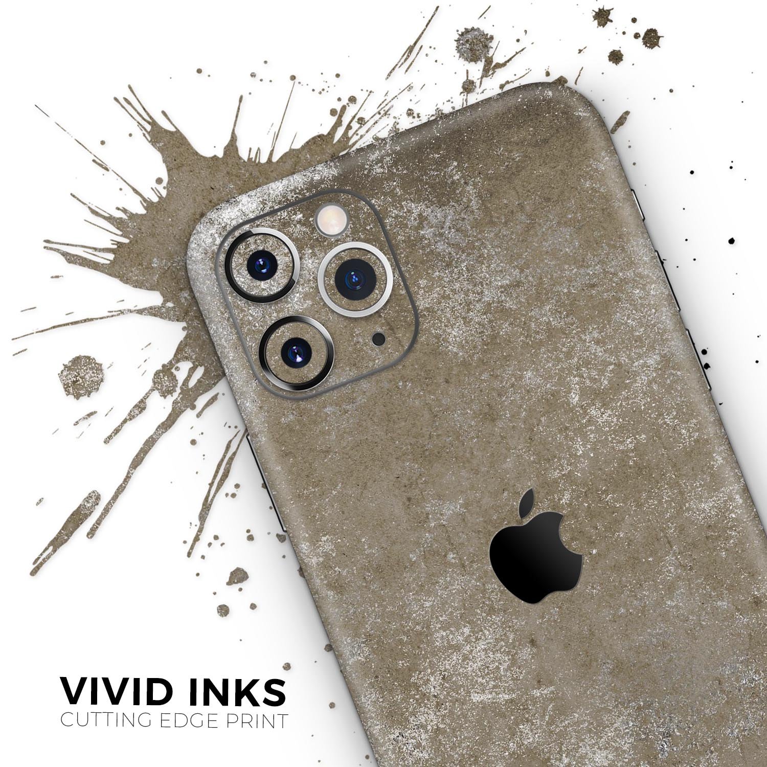 Distressed Silver Texture Skin-Kit for Apple iPhone, showcasing a sleek design and premium finish.