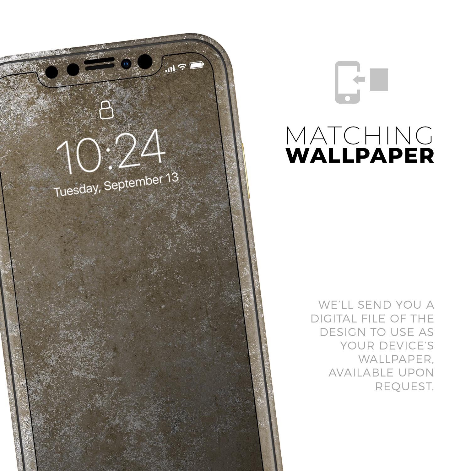 Distressed Silver Texture Skin-Kit for Apple iPhone, showcasing a sleek design and premium finish.