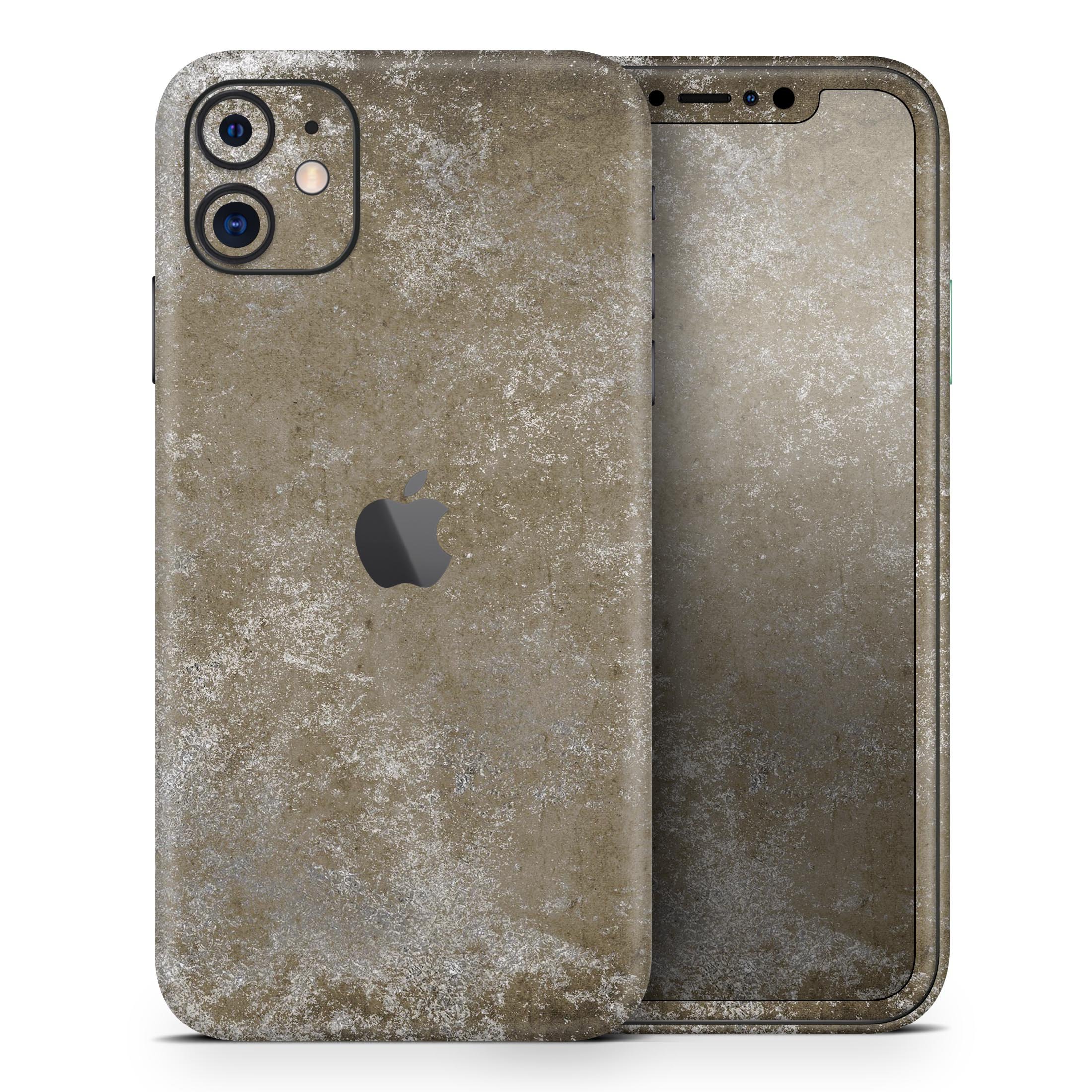 Distressed Silver Texture Skin-Kit for Apple iPhone, showcasing a sleek design and premium finish.