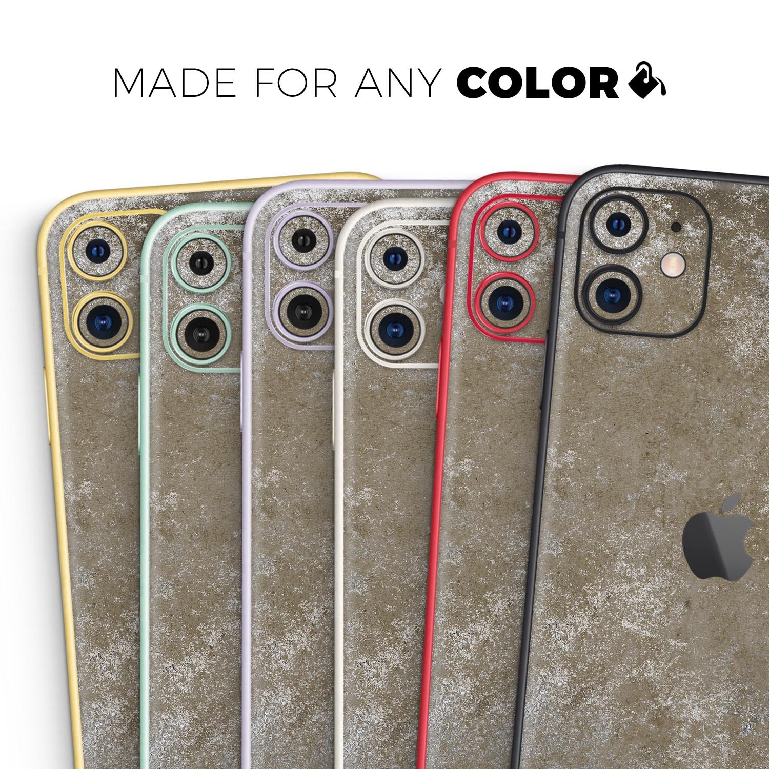 Distressed Silver Texture Skin-Kit for Apple iPhone, showcasing a sleek design and premium finish.