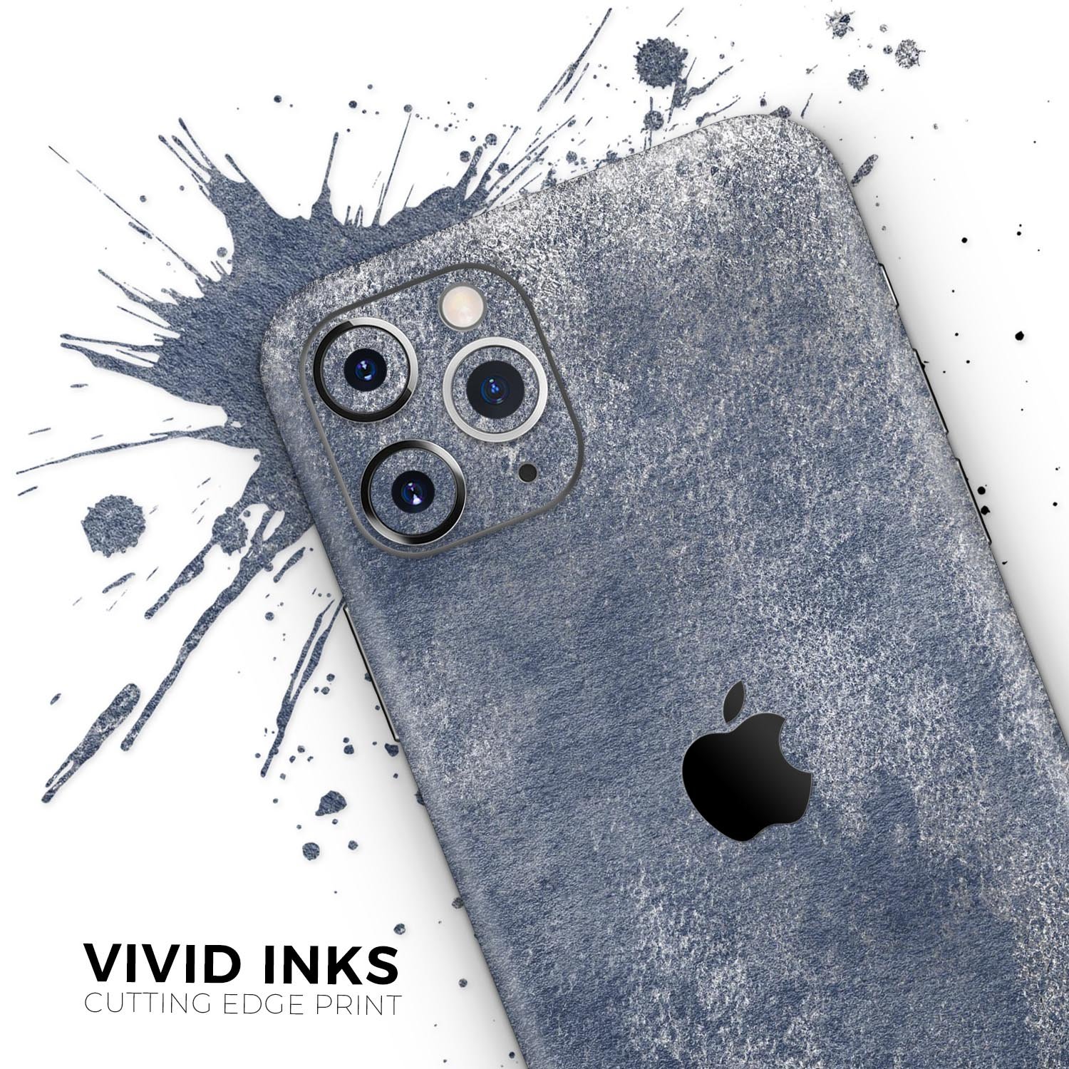 Distressed Silver Texture skin for Apple iPhone 11, showcasing a sleek design and premium vinyl material.