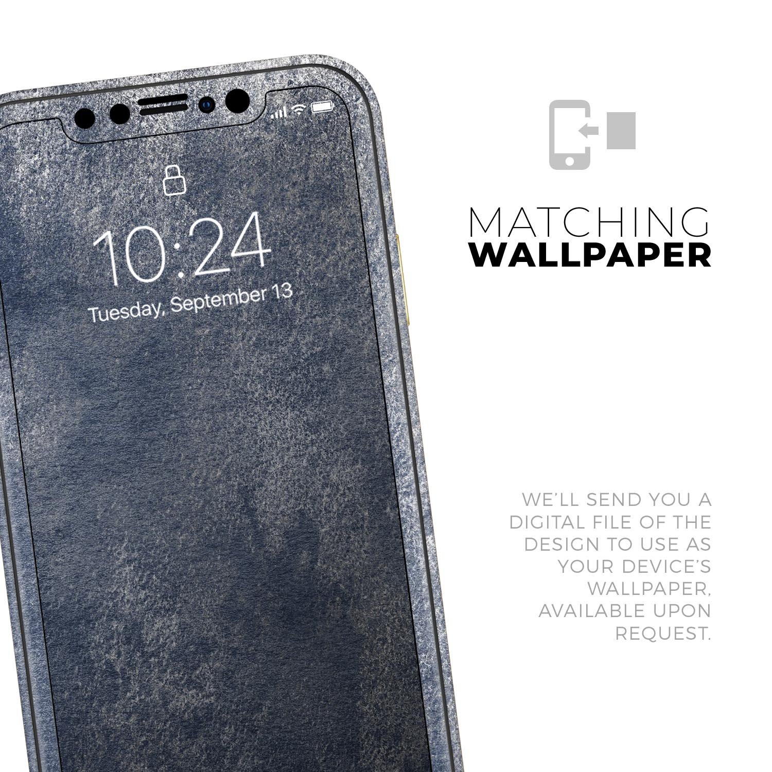 Distressed Silver Texture skin for Apple iPhone 11, showcasing a sleek design and premium vinyl material.