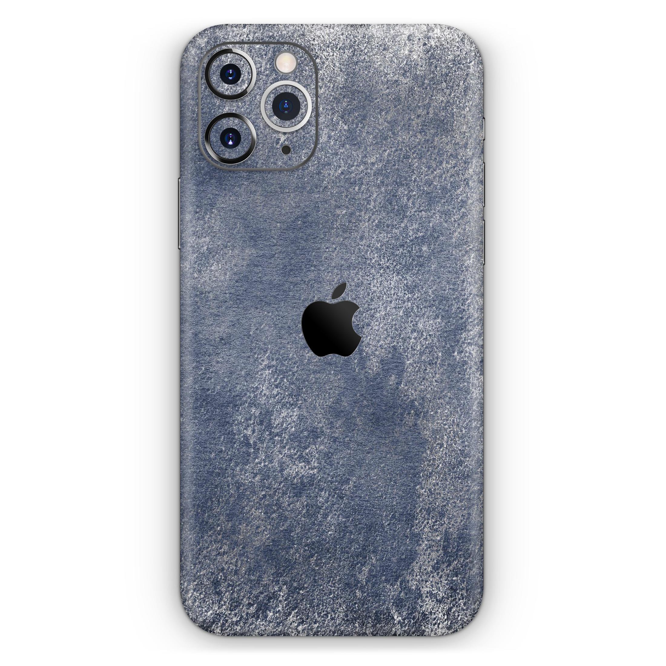 Distressed Silver Texture skin for Apple iPhone 11, showcasing a sleek design and premium vinyl material.