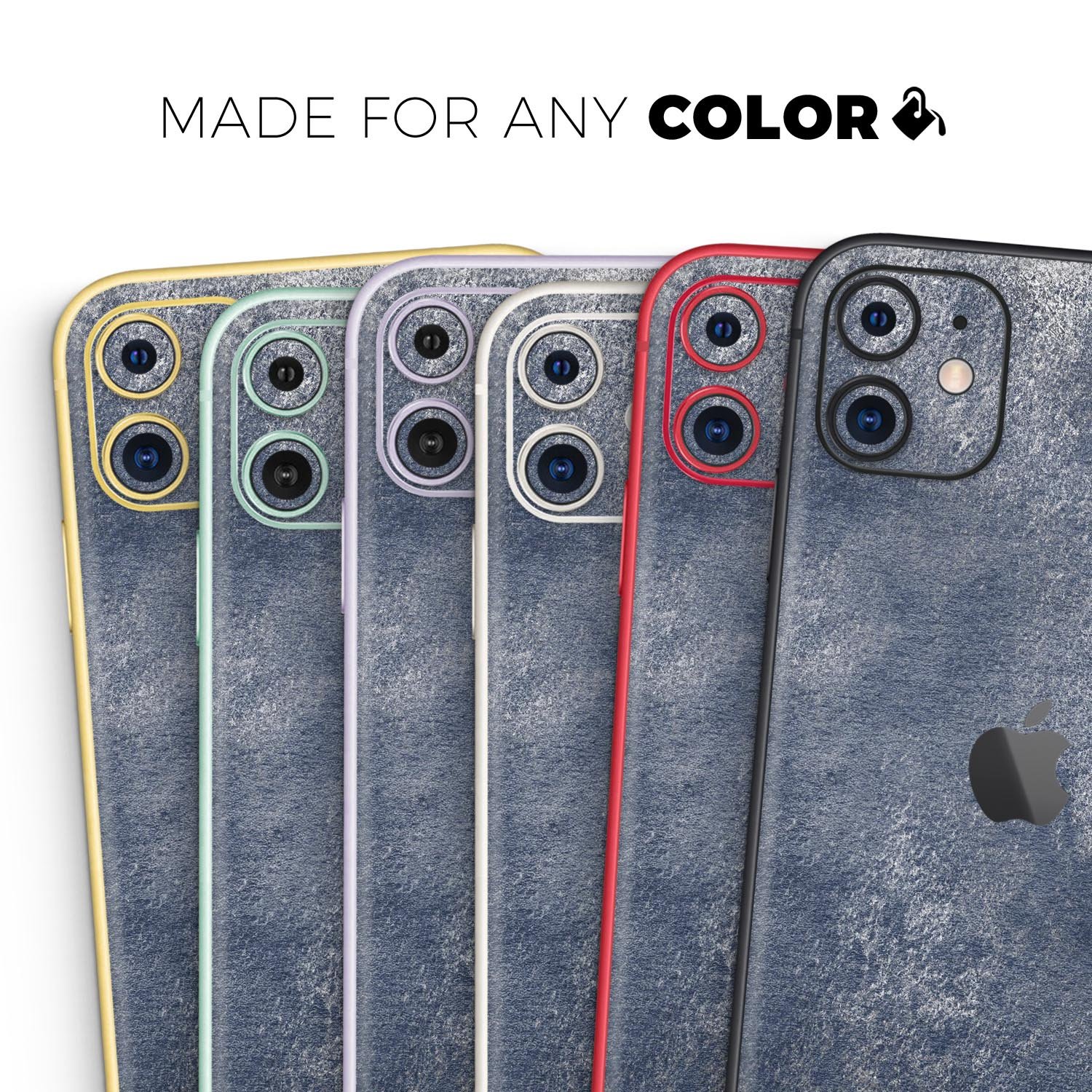 Distressed Silver Texture skin for Apple iPhone 11, showcasing a sleek design and premium vinyl material.