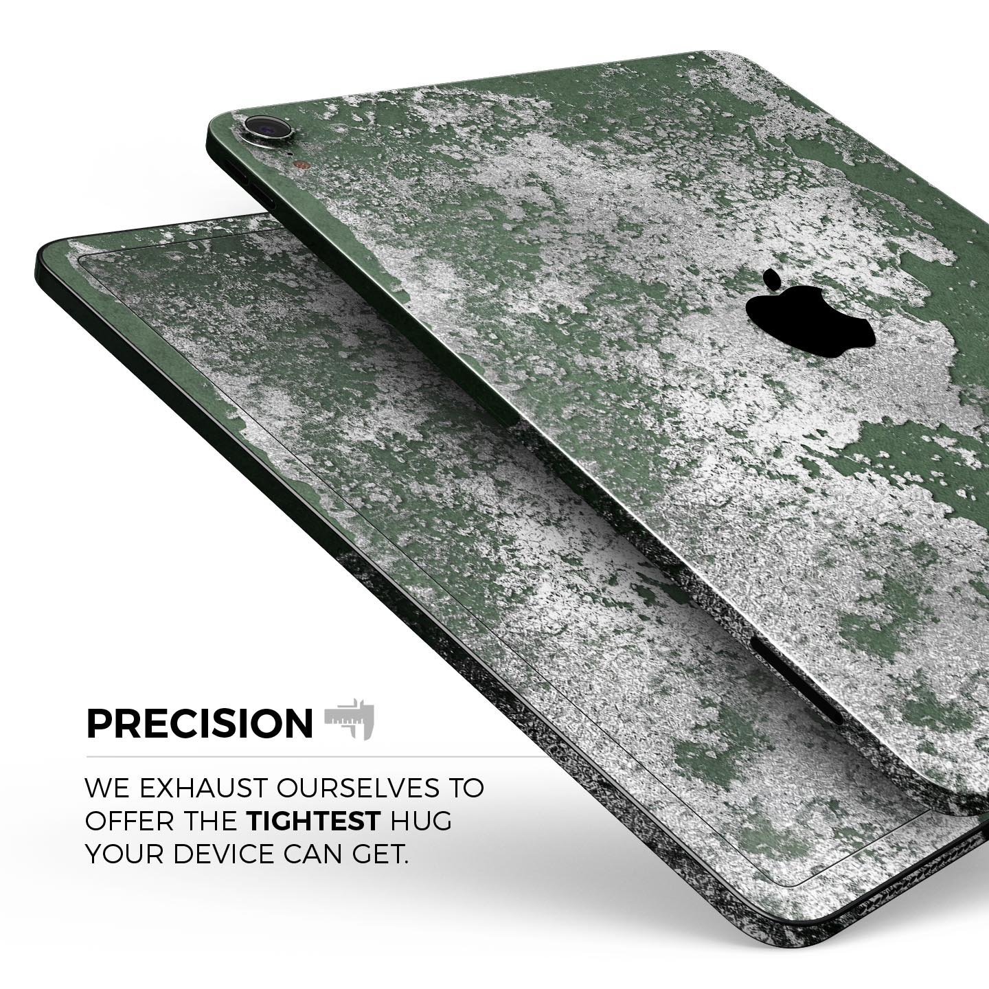 Distressed Silver Texture skin decal for Apple iPad, showcasing a sleek design and premium finish.