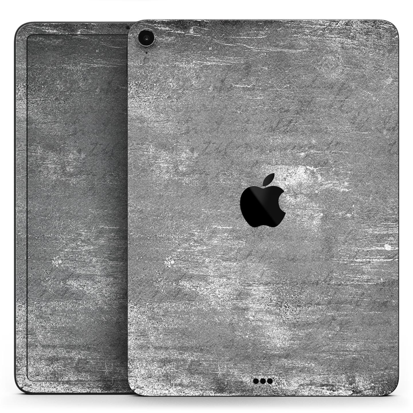 Distressed Silver Texture skin decal for Apple iPad, showcasing a sleek design and premium finish.