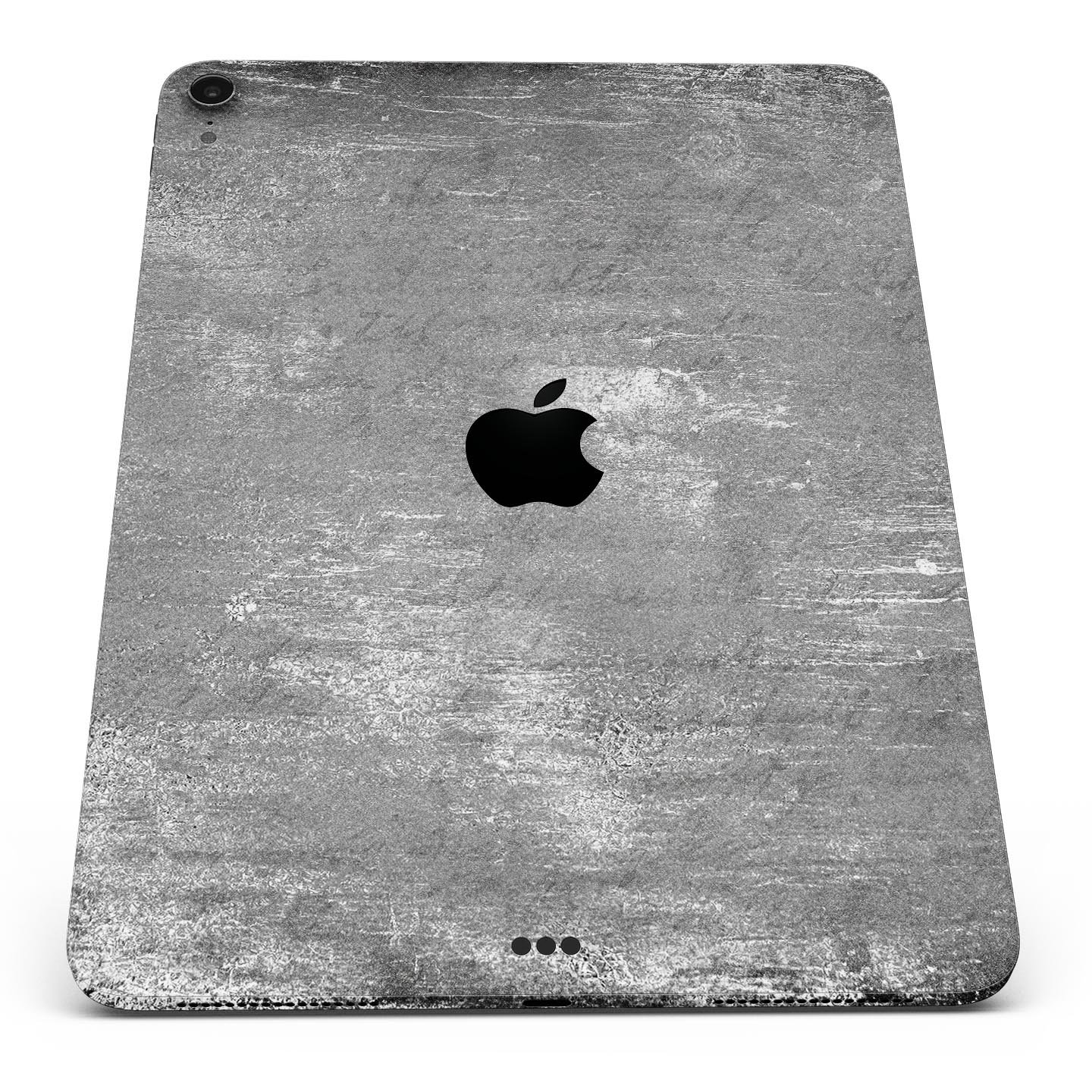 Distressed Silver Texture skin decal for Apple iPad, showcasing a sleek design and premium finish.