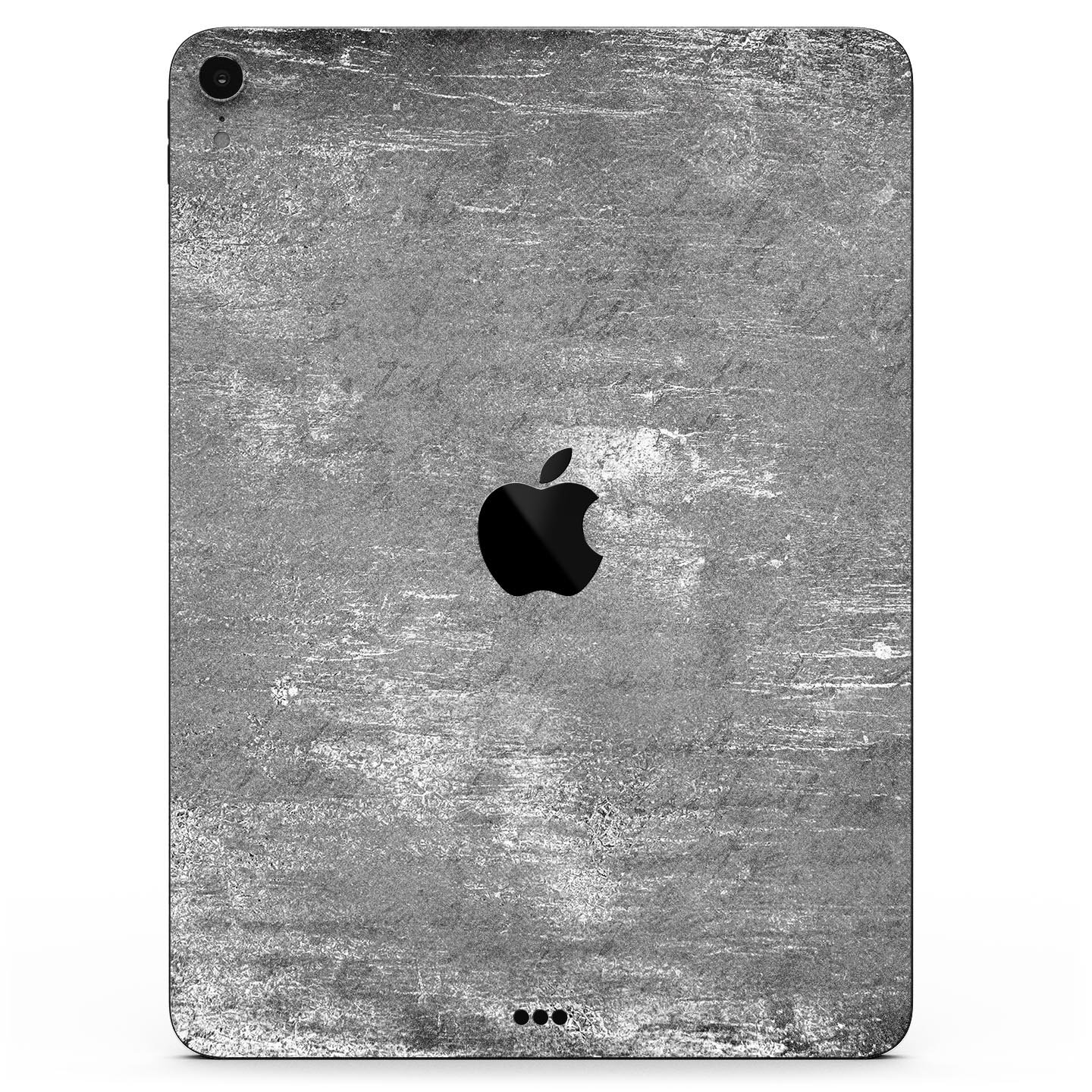 Distressed Silver Texture skin decal for Apple iPad, showcasing a sleek design and premium finish.