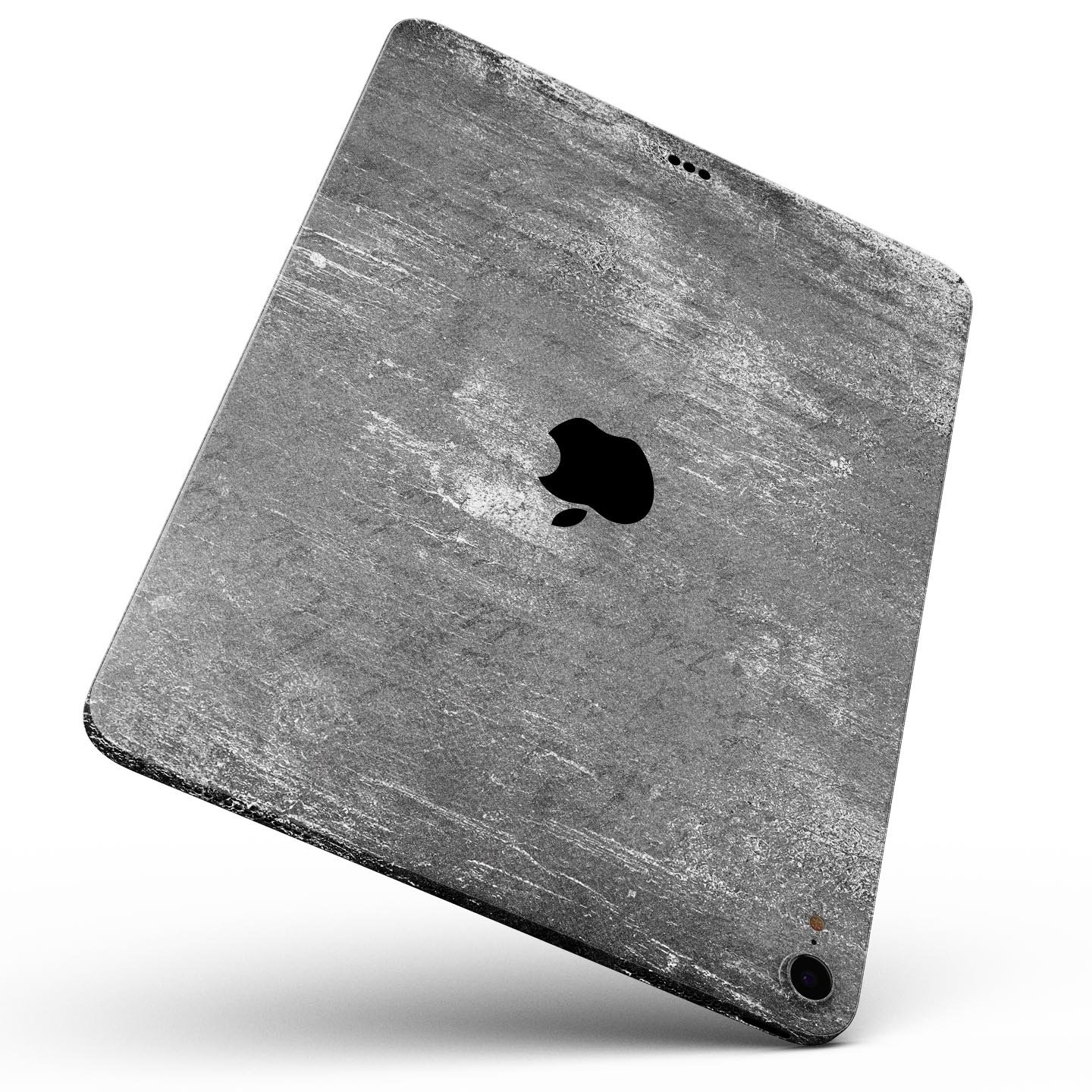 Distressed Silver Texture skin decal for Apple iPad, showcasing a sleek design and premium finish.