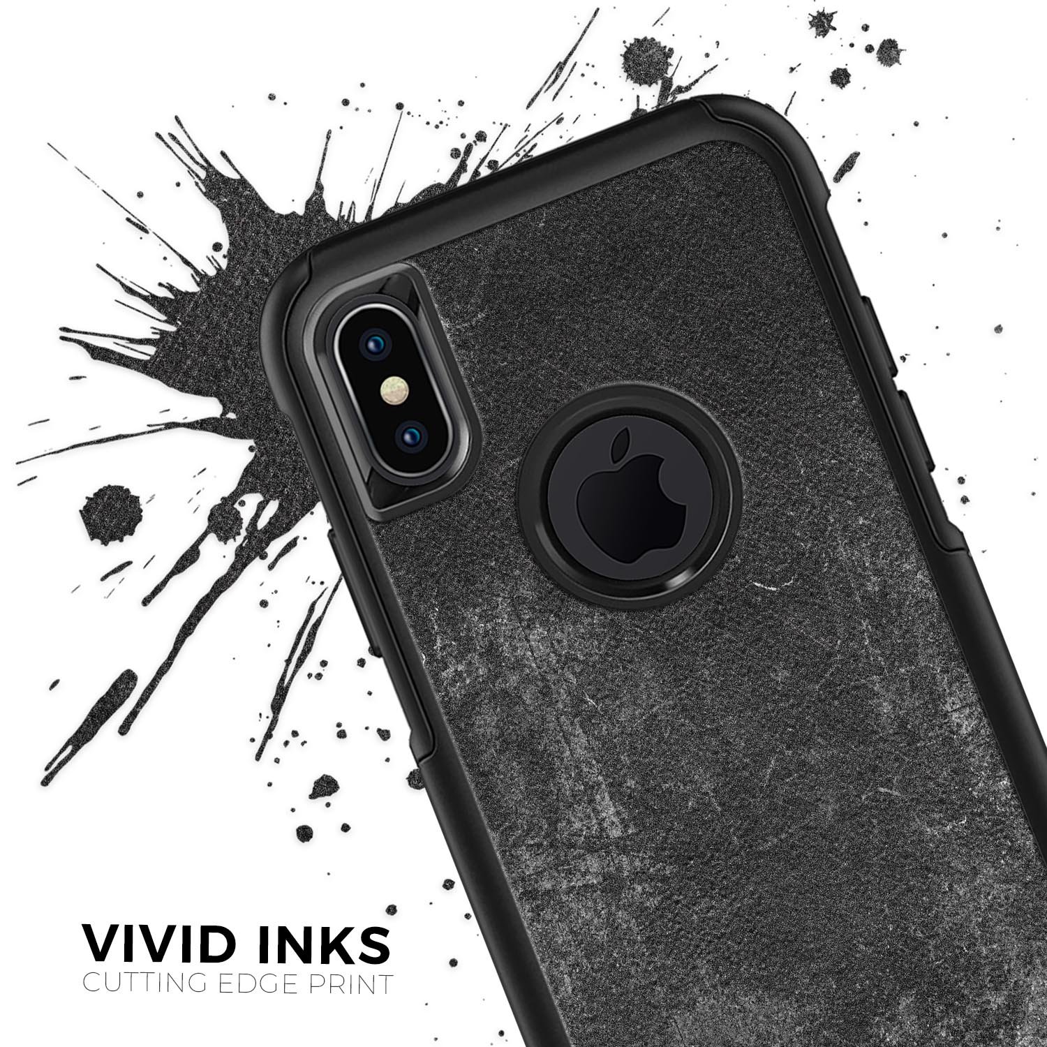 Distressed Silver Texture Skin Kit for iPhone OtterBox Cases, showcasing a sleek design and premium quality materials.