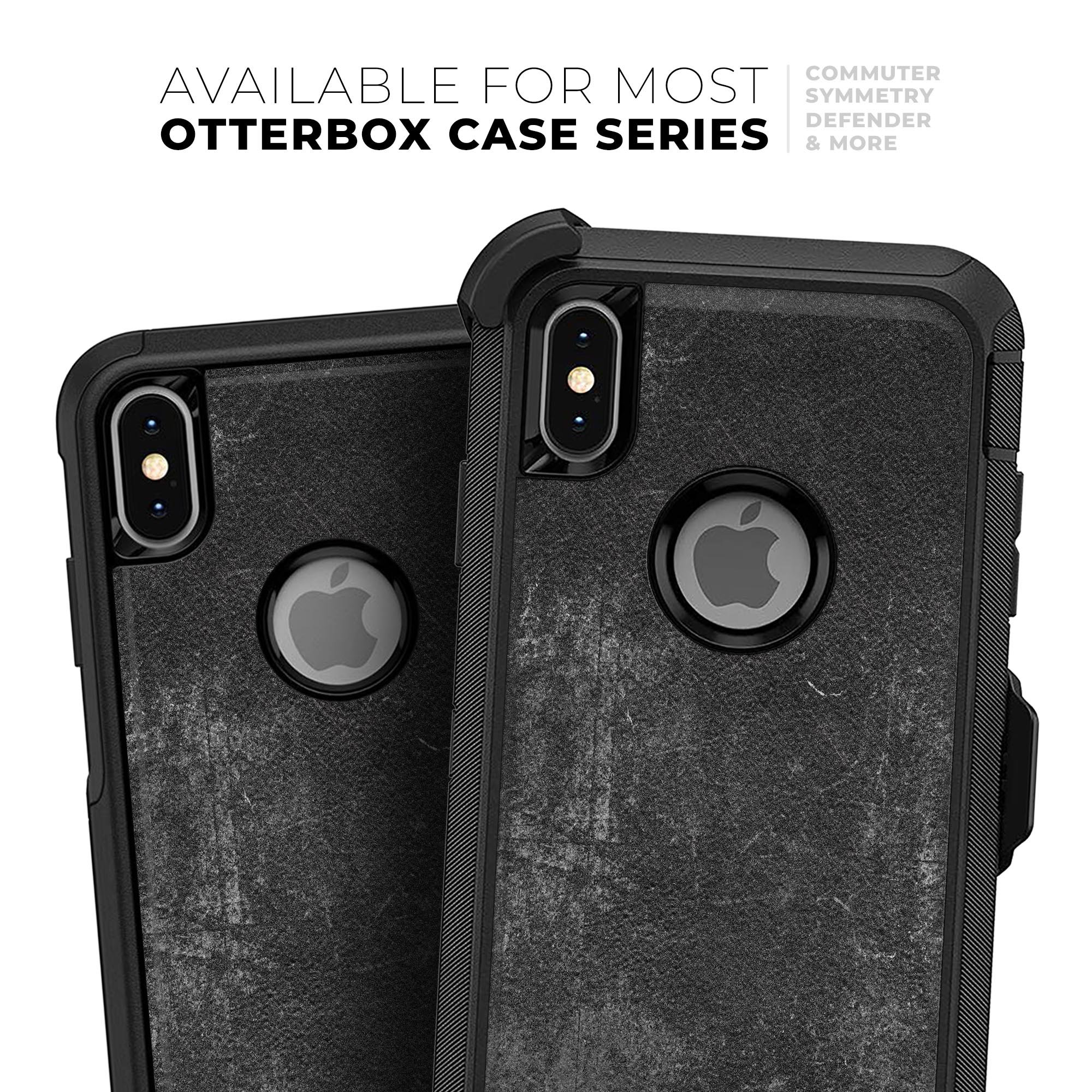 Distressed Silver Texture Skin Kit for iPhone OtterBox Cases, showcasing a sleek design and premium quality materials.