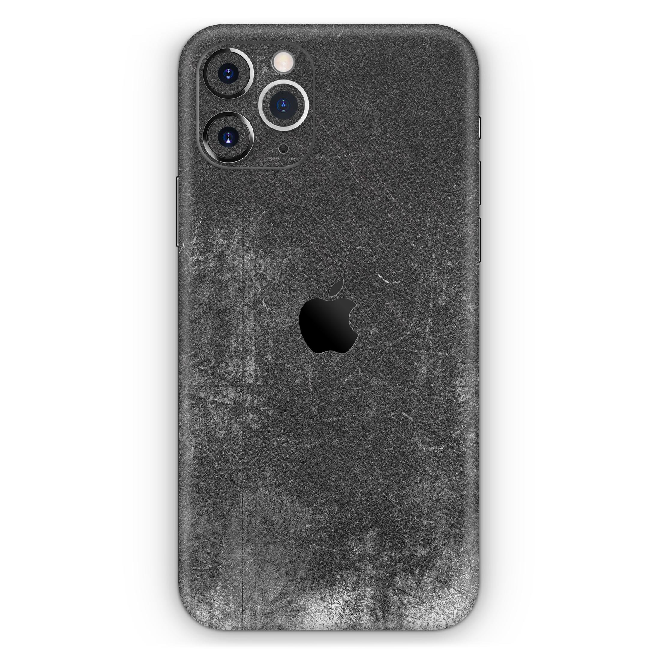 Distressed Silver Texture Skin-Kit for Apple iPhone, showcasing a stylish design with a textured finish.