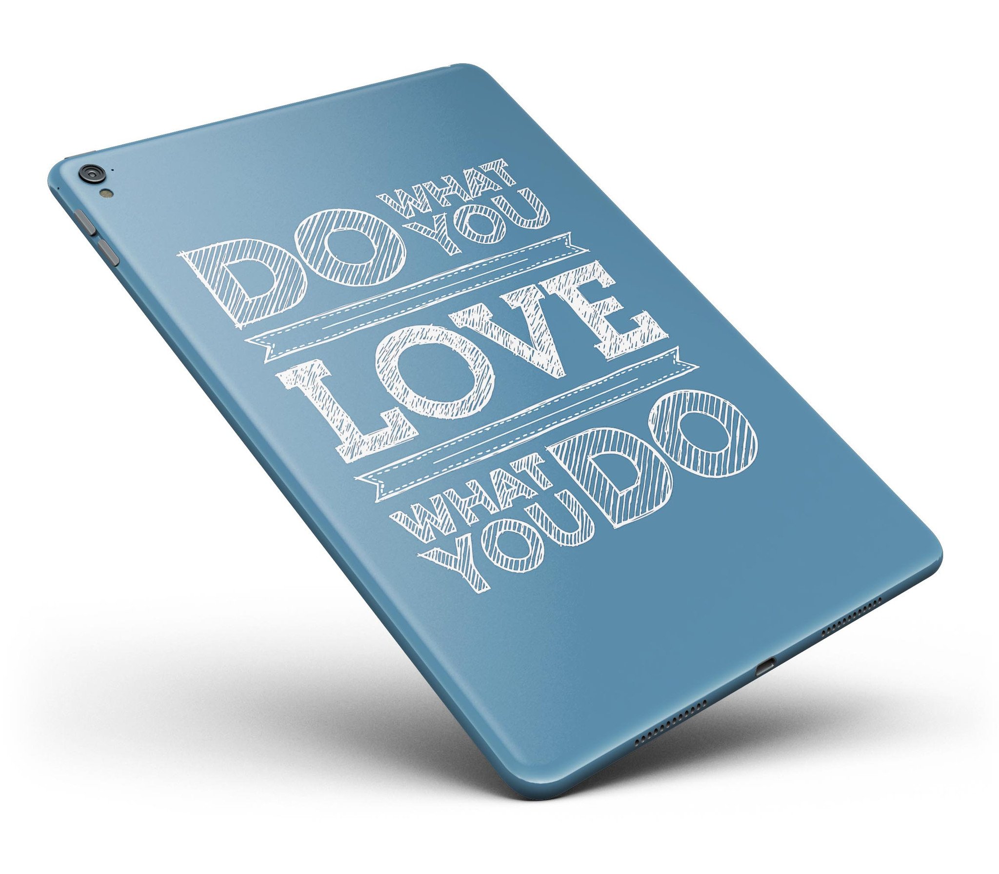 Do What You Love What You Do Full Body Skin for iPad Pro, showcasing a vibrant design on a sleek device.