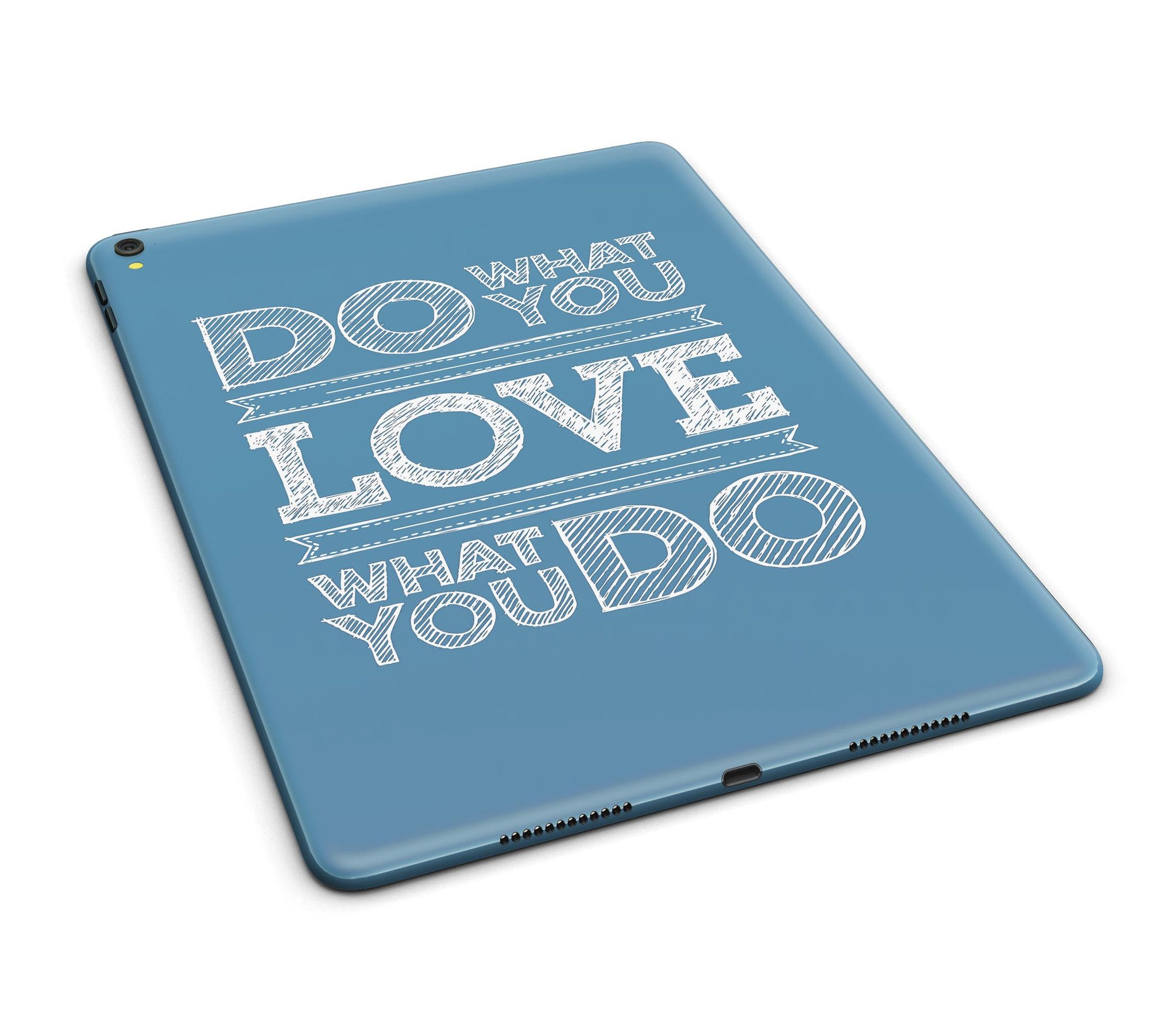 Do What You Love What You Do Full Body Skin for iPad Pro, showcasing a vibrant design on a sleek device.