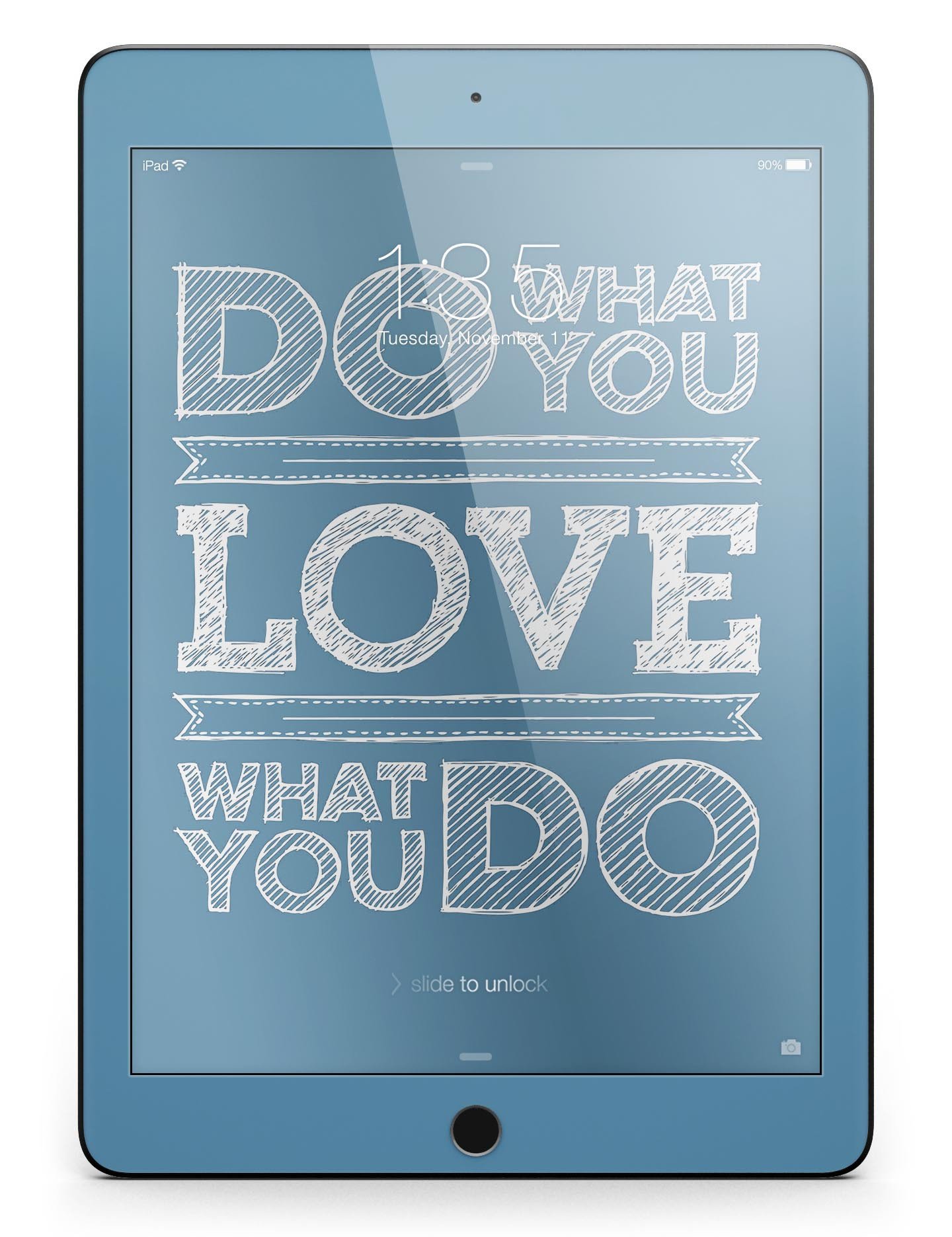 Do What You Love What You Do Full Body Skin for iPad Pro, showcasing a vibrant design on a sleek device.