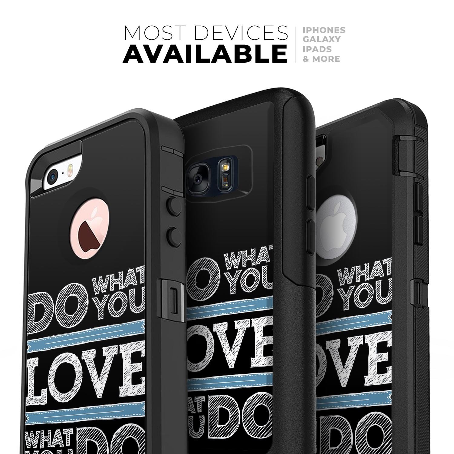 Do What You Love Skin Kit for iPhone OtterBox Cases featuring a vibrant design and ultra-thin protection.