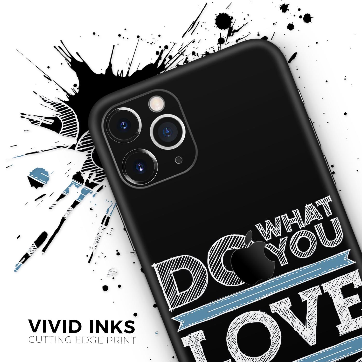 Stylish 'Do What You Love What You Do' Skin-Kit for Apple iPhone 11, showcasing vibrant design and premium vinyl material.