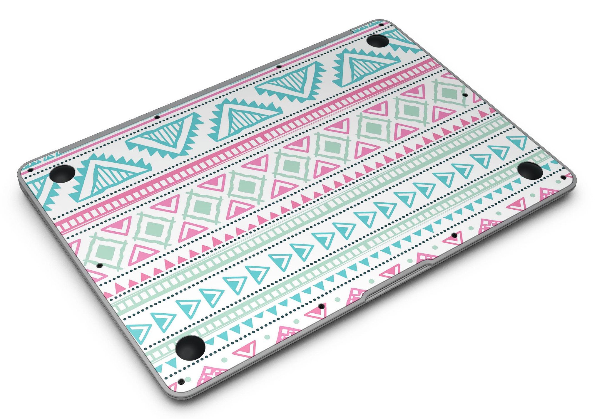 Doodle Aztec Pattern MacBook Air Skin Kit showcasing vibrant design and premium vinyl material.