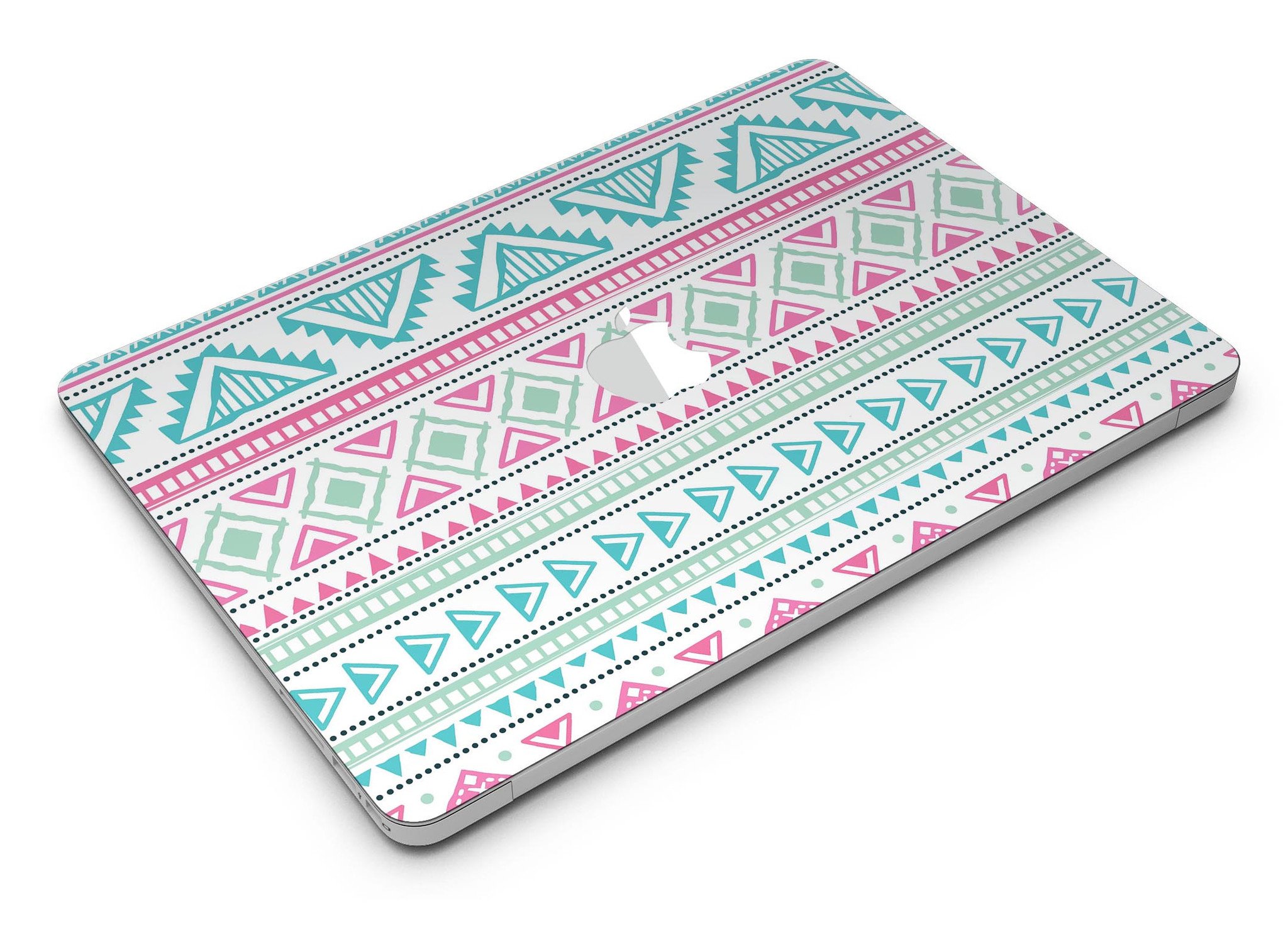 Doodle Aztec Pattern MacBook Air Skin Kit showcasing vibrant design and premium vinyl material.