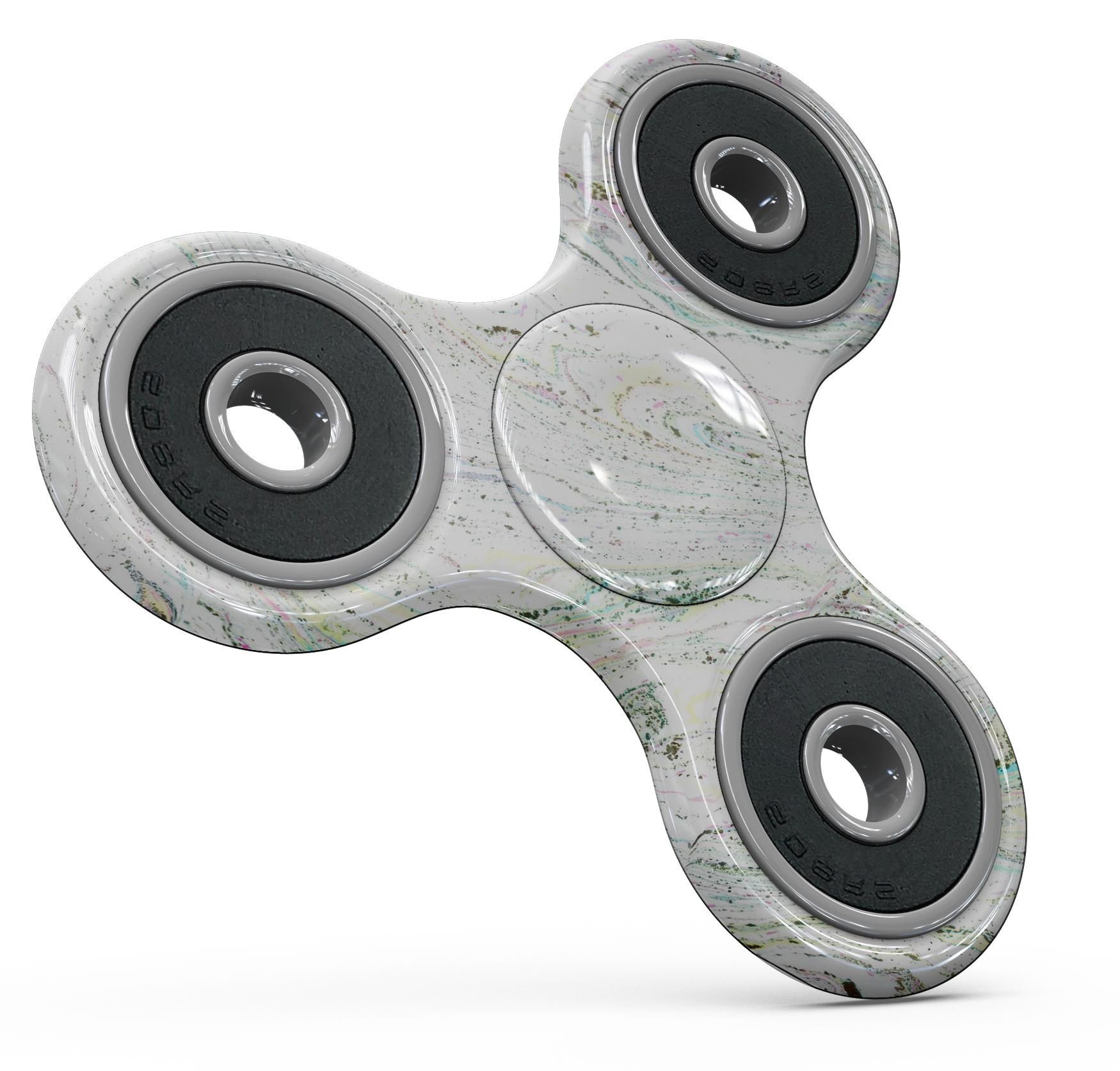 Dotted Mixtured Textured Marble Skin-Kit for fidget spinner, showcasing vibrant colors and unique patterns.